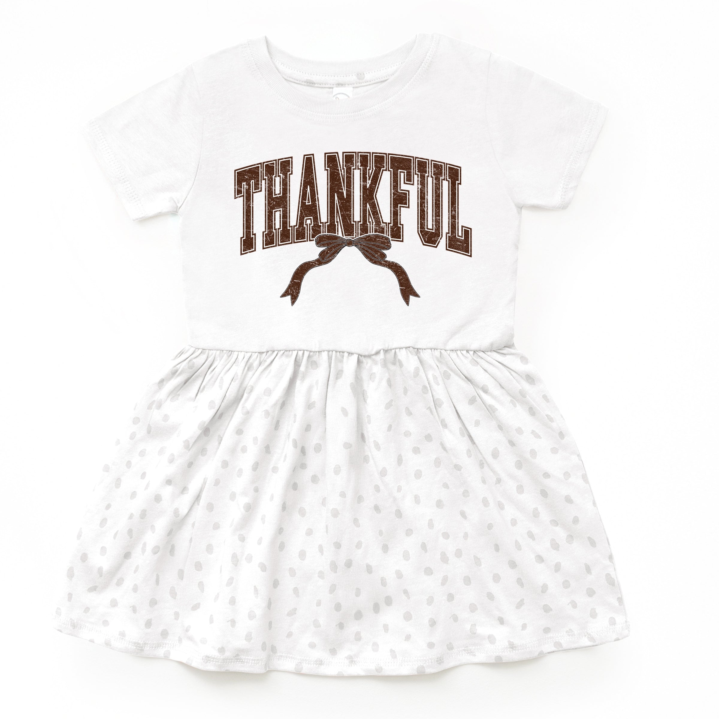Varsity Thankful Coquette - Toddler Graphic Dress and Infant Dress