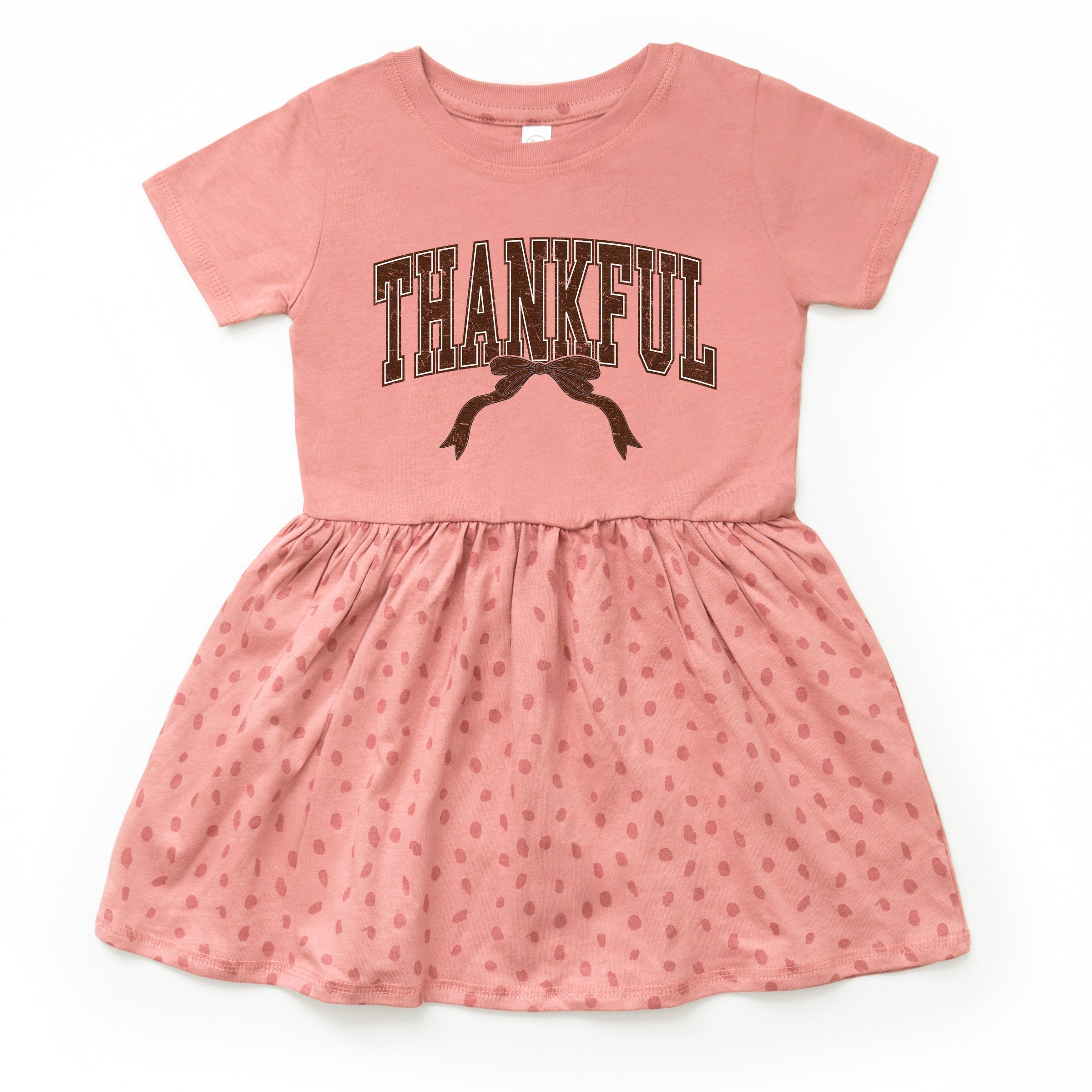 Varsity Thankful Coquette - Toddler Graphic Dress and Infant Dress