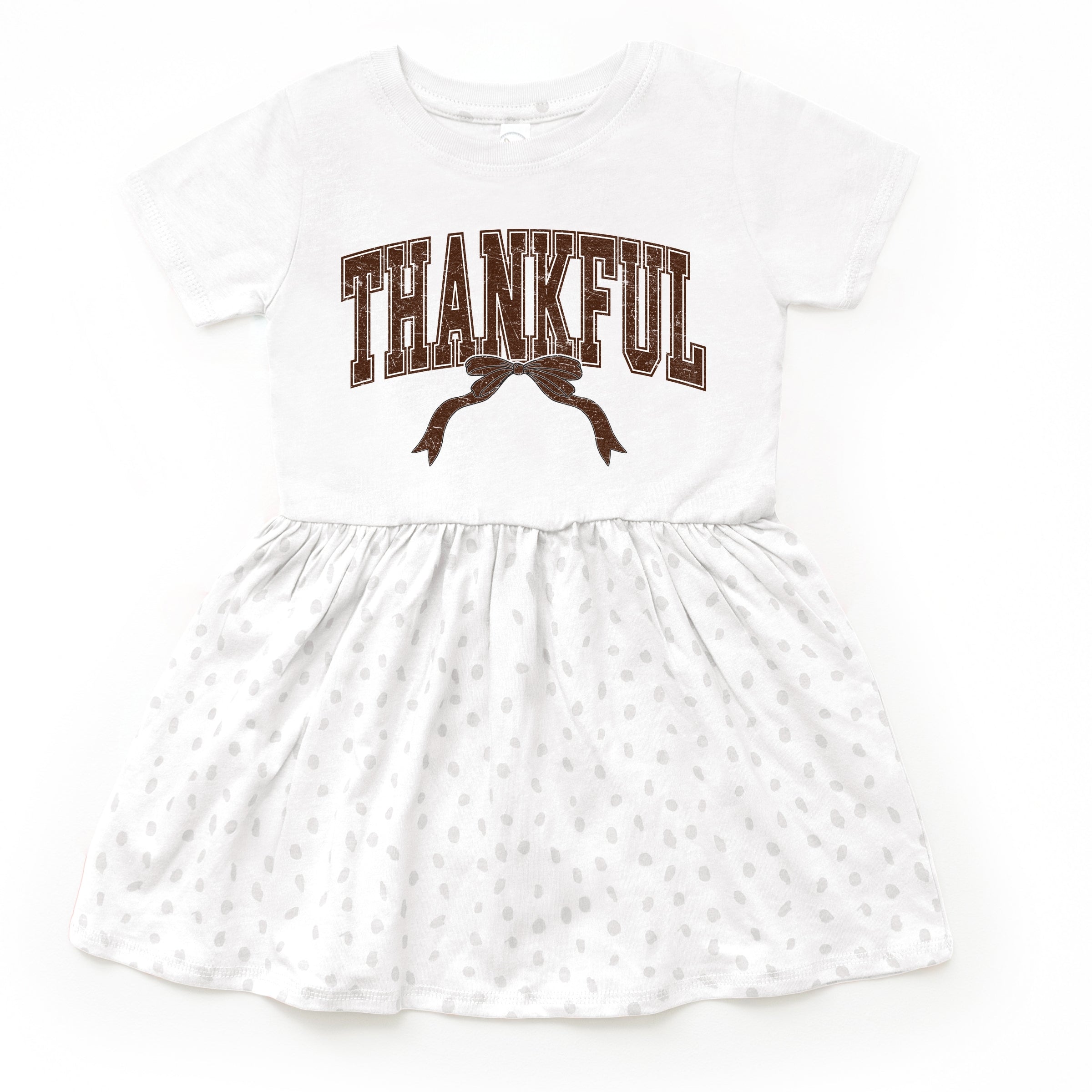 Varsity Thankful Coquette - Toddler Graphic Dress and Infant Dress