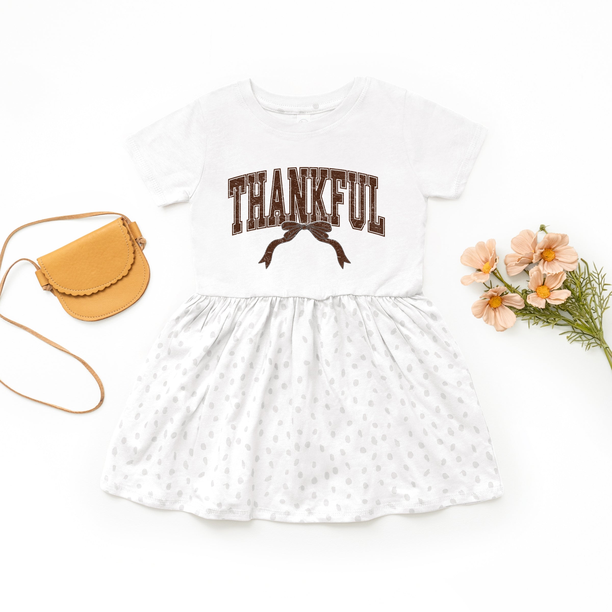 Varsity Thankful Coquette - Toddler Graphic Dress and Infant Dress