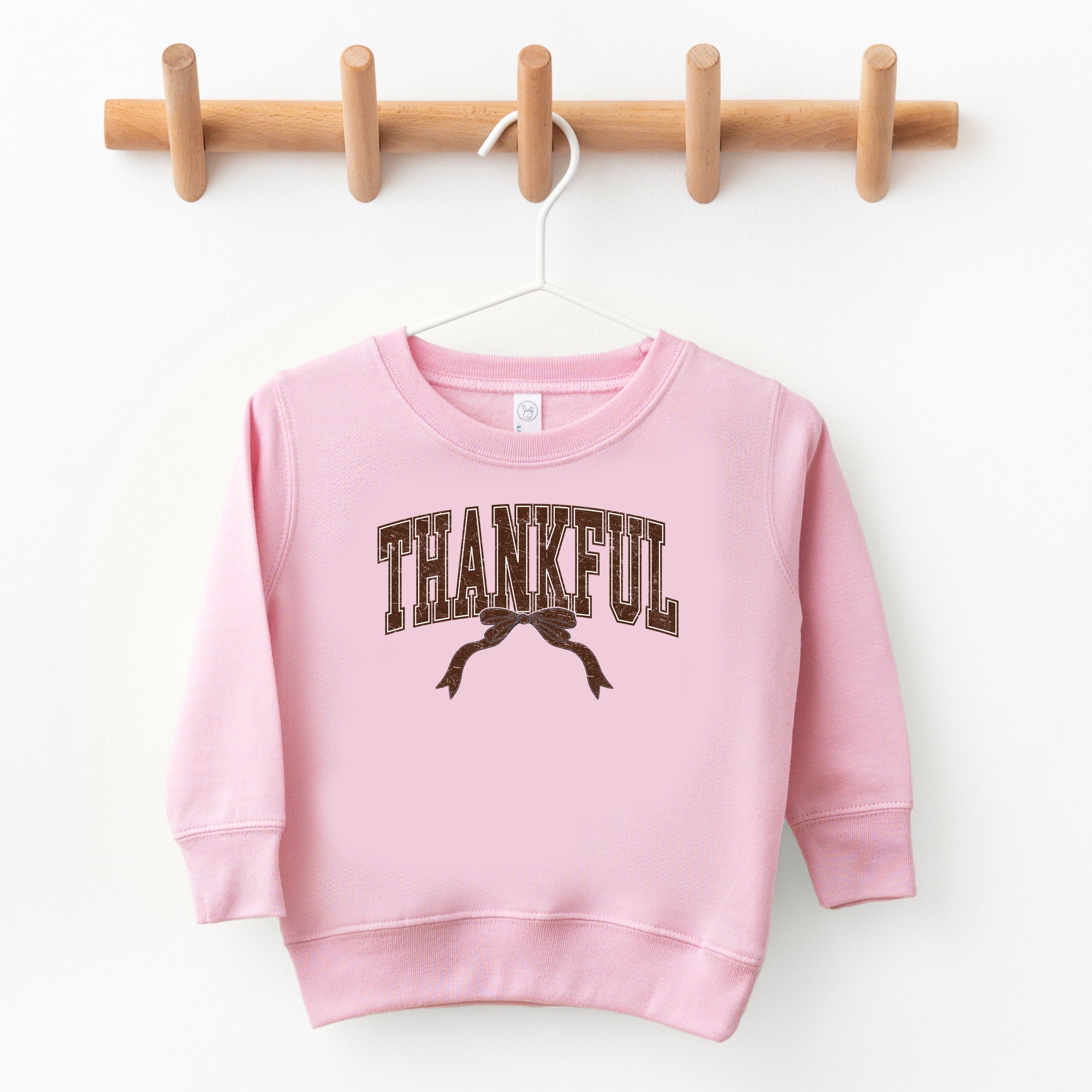 Varsity Thankful Coquette - Toddler Graphic Sweatshirt and Youth Graphic Sweatshirt