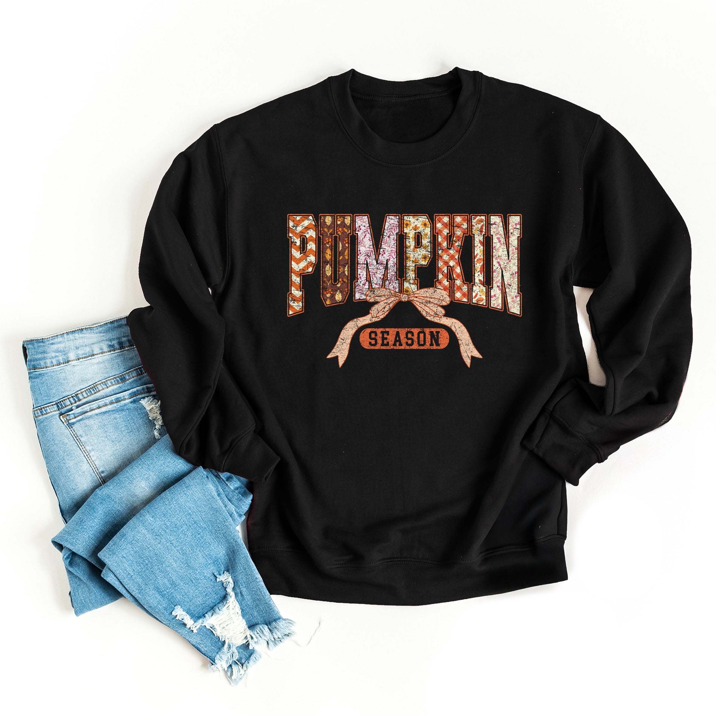 Pumpkin Season Patterns - Womens Sweatshirt