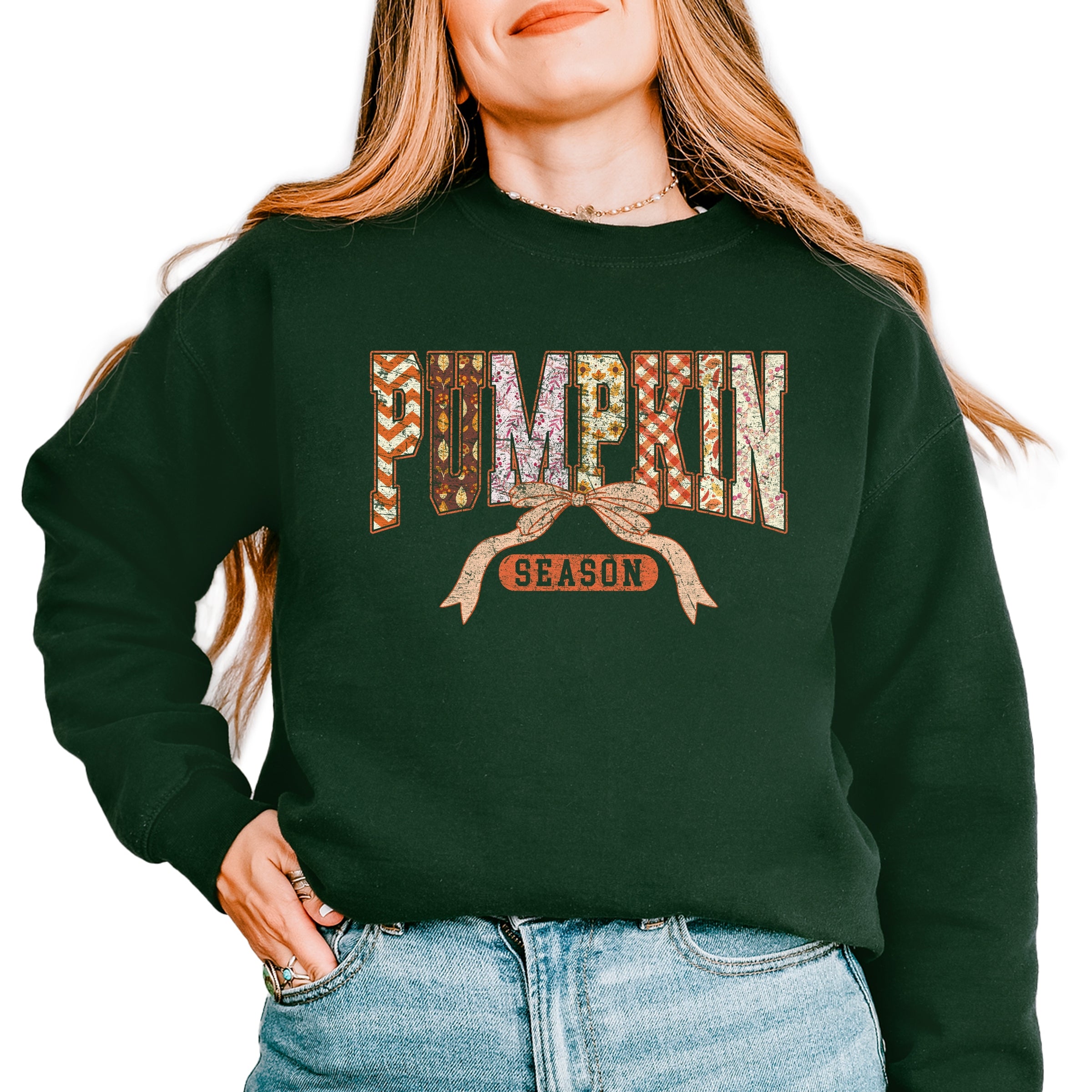 Pumpkin Season Patterns - Womens Sweatshirt