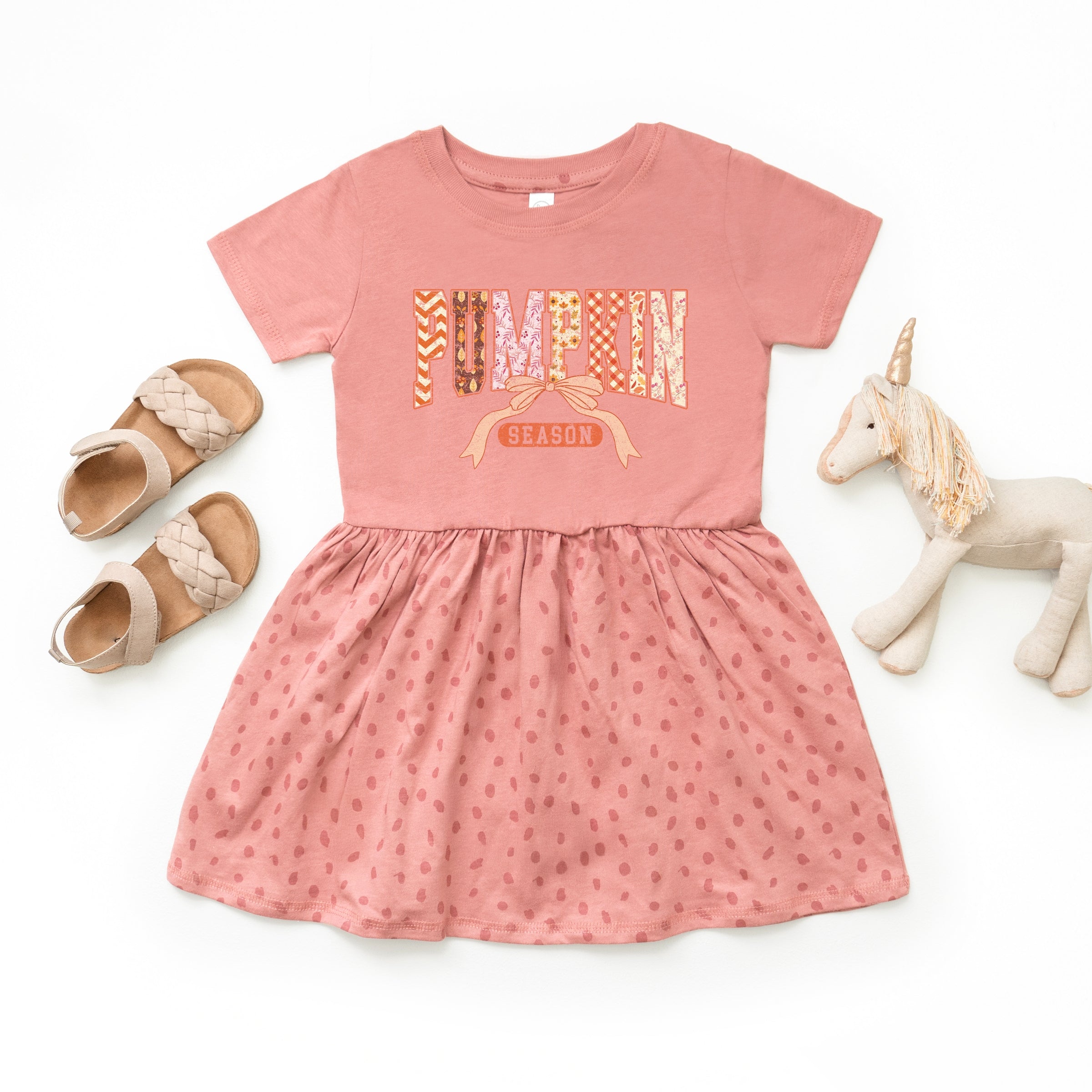 Pumpkin Season Patterns - Toddler Graphic Dress