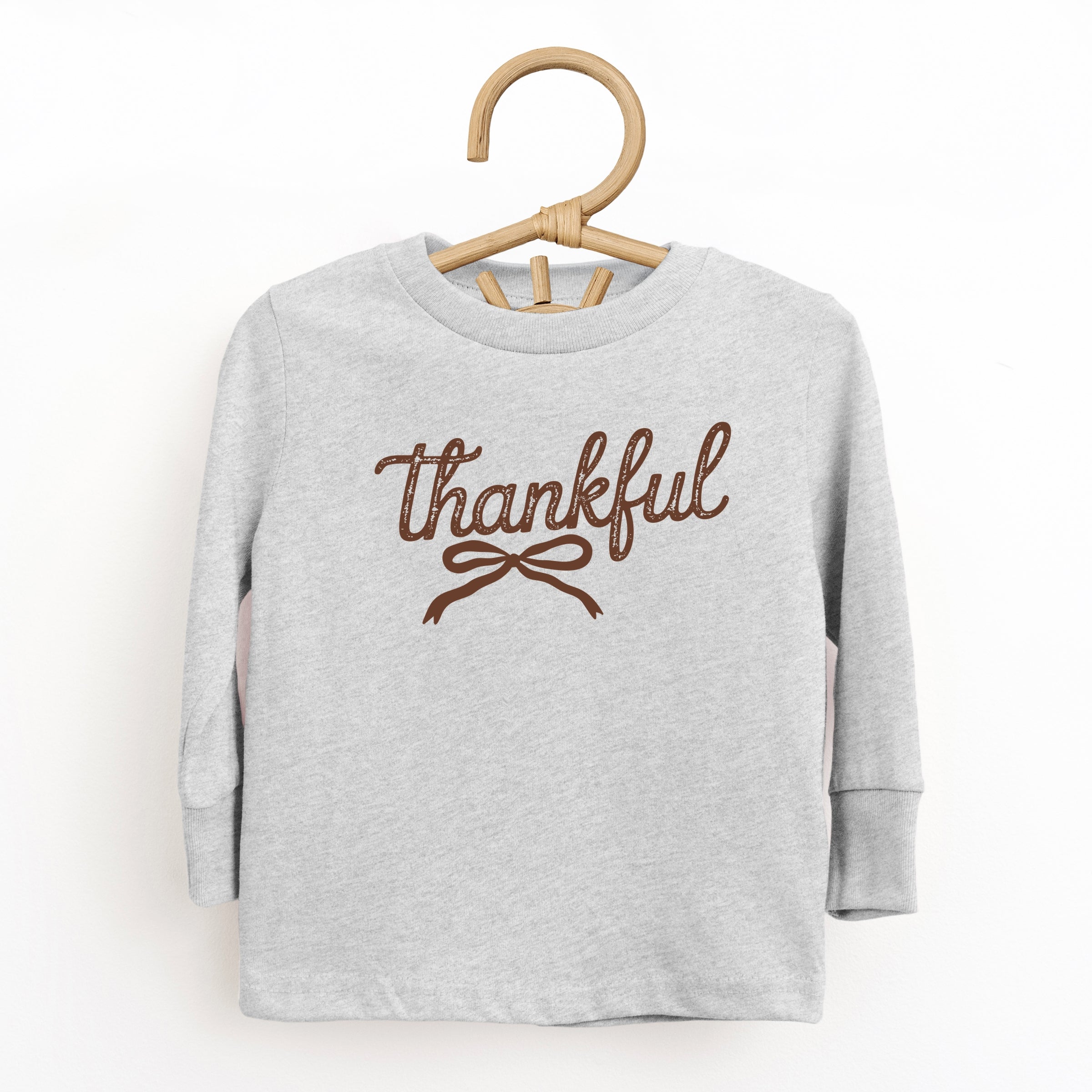 Thankful Coquette Distressed - Toddler Long Sleeve Graphic Tee and Youth Long Sleeve Graphic T-Shirt