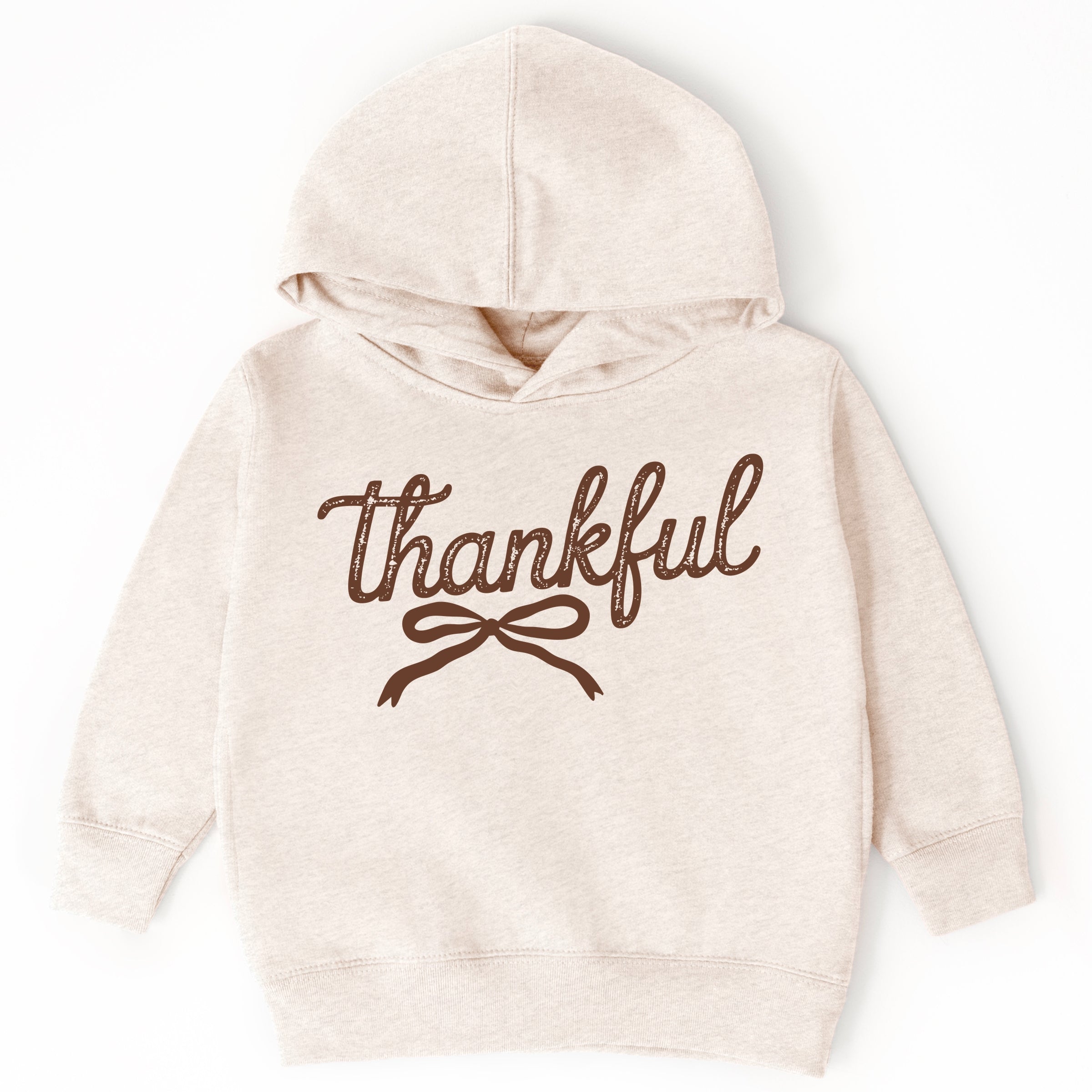 Thankful Coquette Distressed - Toddler Hoodie and Youth Graphic Hoodie