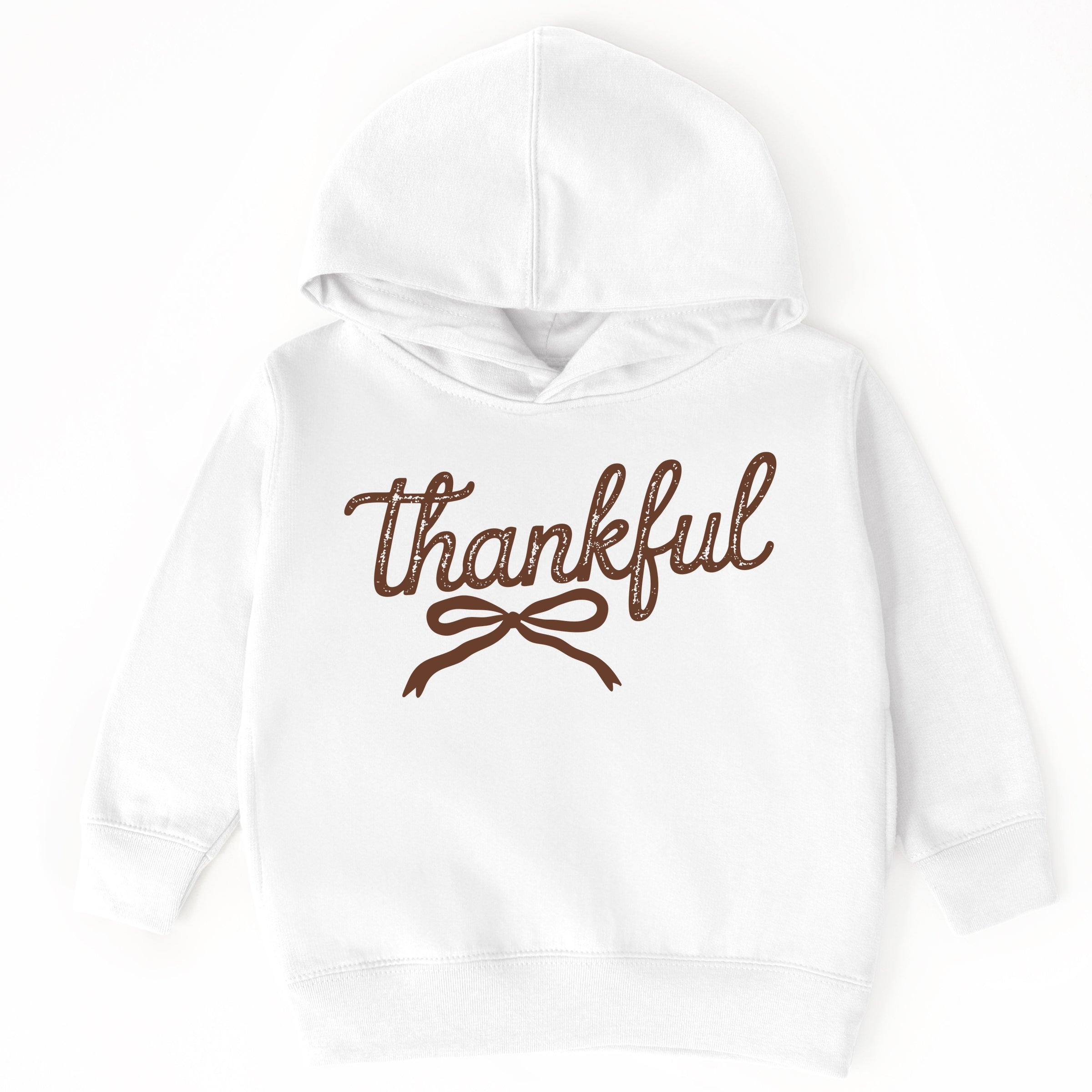 Thankful Coquette Distressed - Toddler Hoodie and Youth Graphic Hoodie