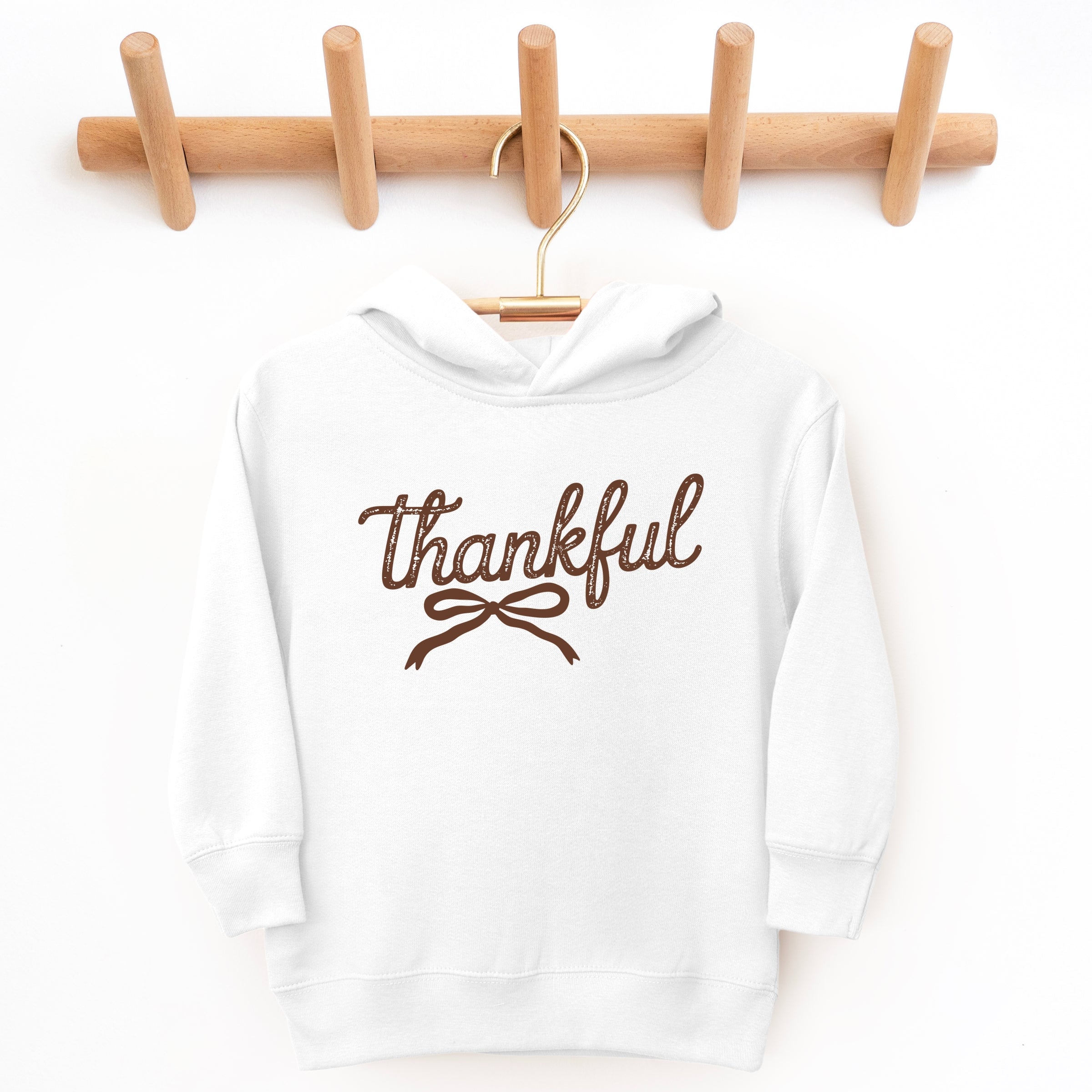 Thankful Coquette Distressed - Toddler Hoodie and Youth Graphic Hoodie