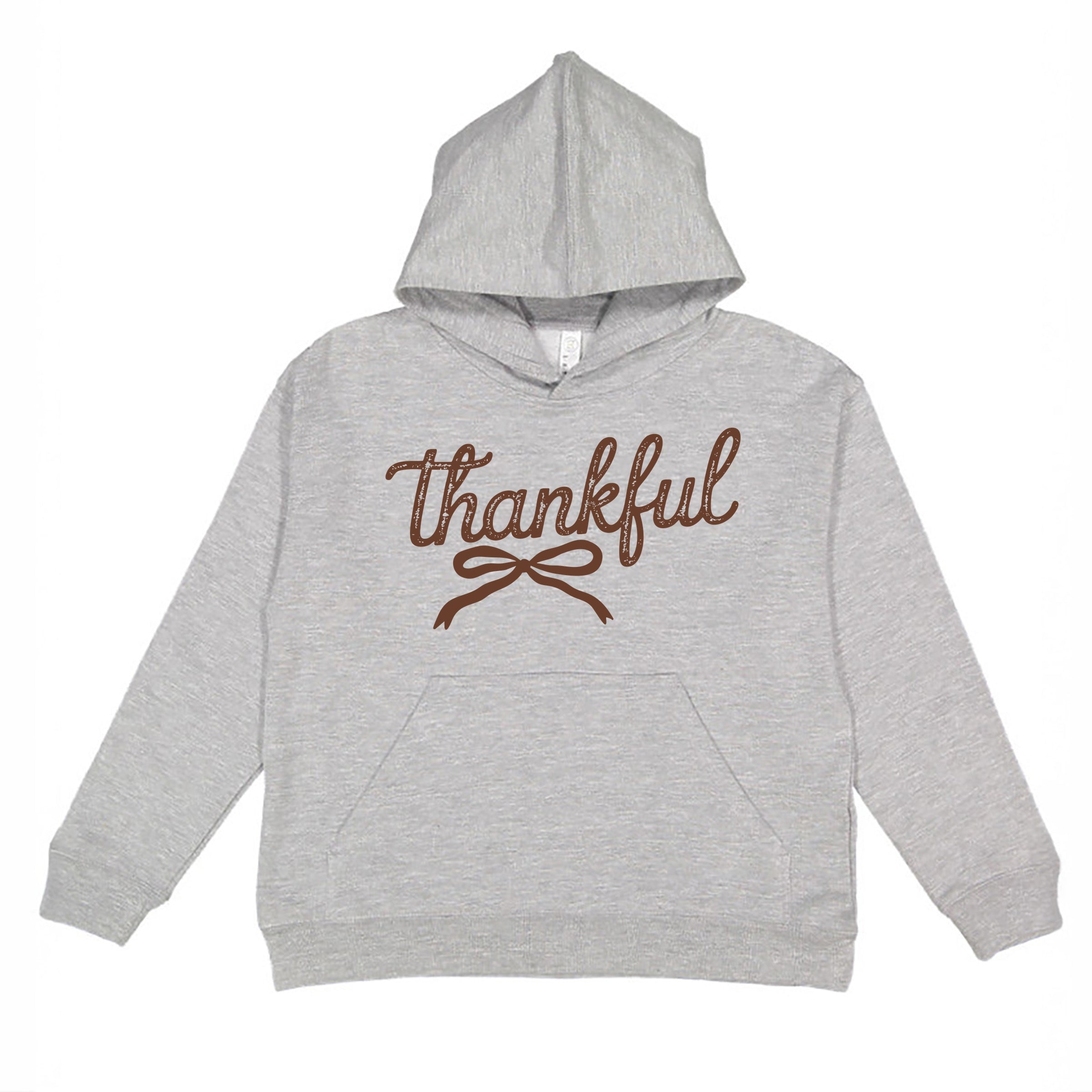 Thankful Coquette Distressed - Toddler Hoodie and Youth Graphic Hoodie