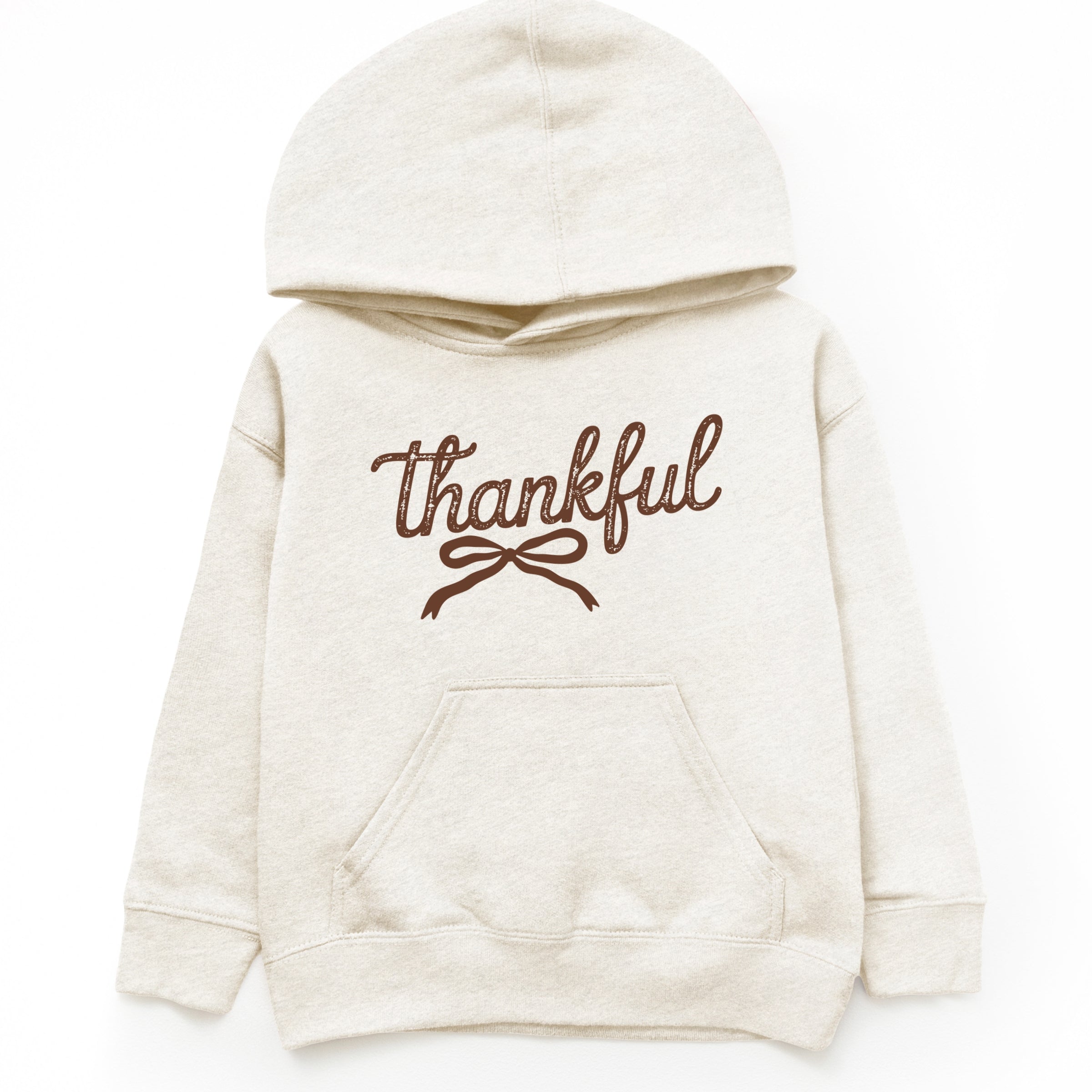 Thankful Coquette Distressed - Toddler Hoodie and Youth Graphic Hoodie