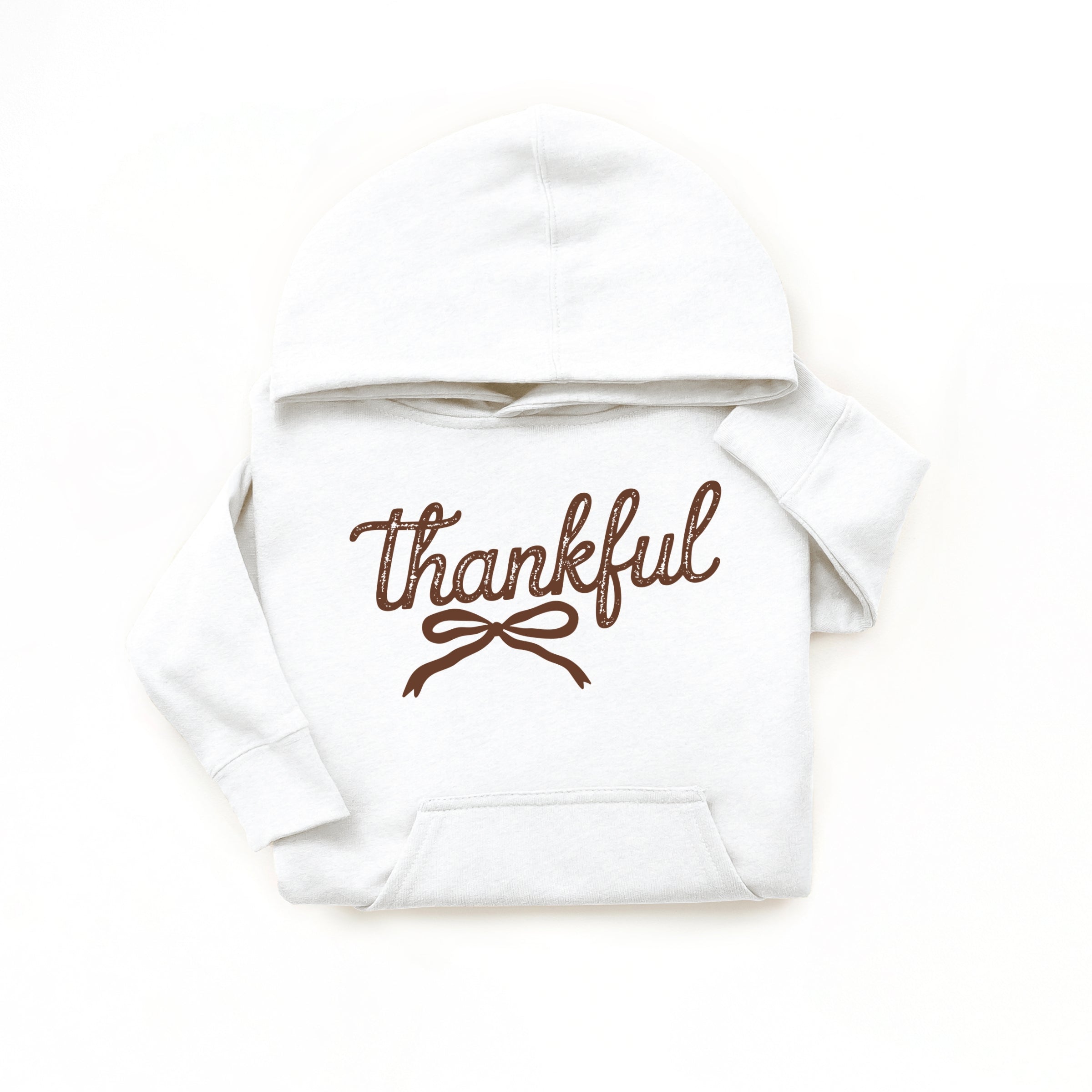 Thankful Coquette Distressed - Toddler Hoodie and Youth Graphic Hoodie
