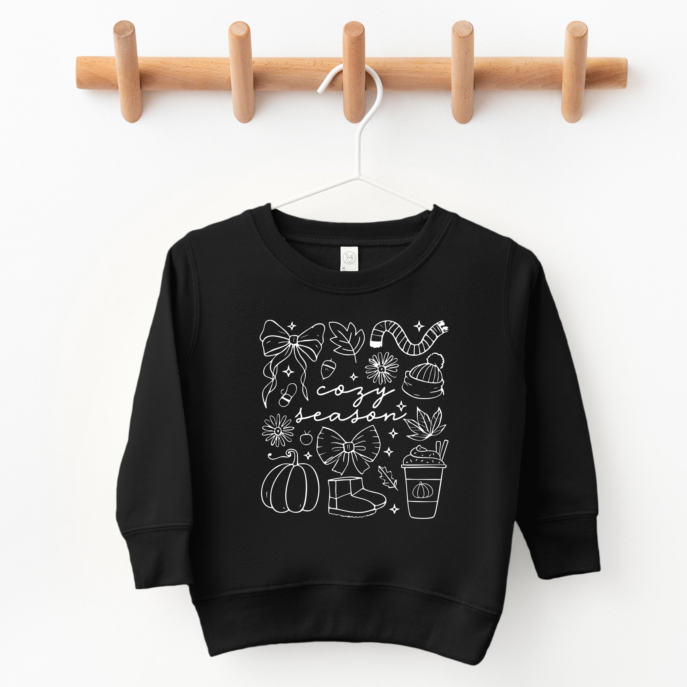 Cozy Season Coquette Icons - Toddler Graphic Sweatshirt and Youth Graphic Sweatshirt