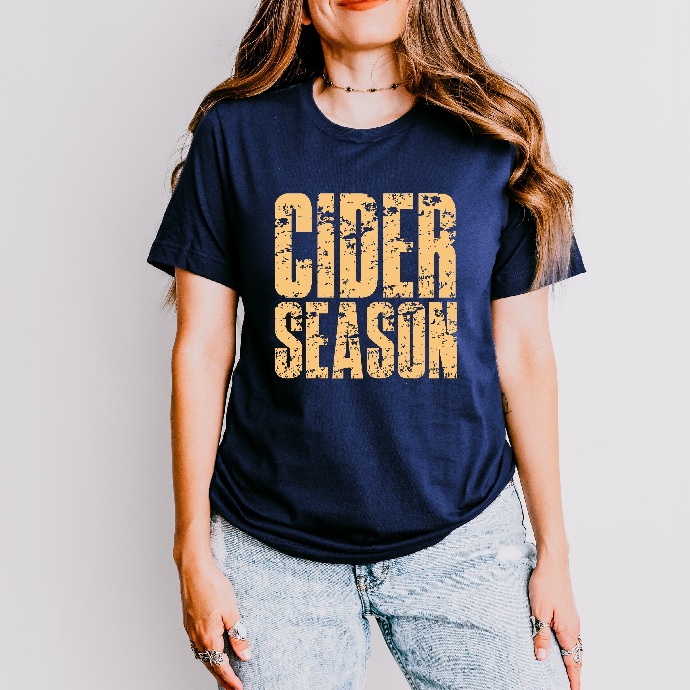 Cider Season Block Distressed - Women's Short Sleeve Graphic T-Shirt