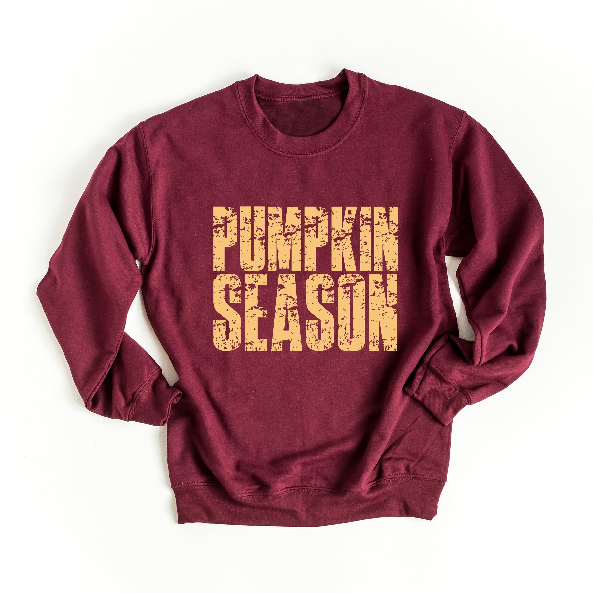 Pumpkin Season Block Distressed - Women's Graphic Sweatshirt
