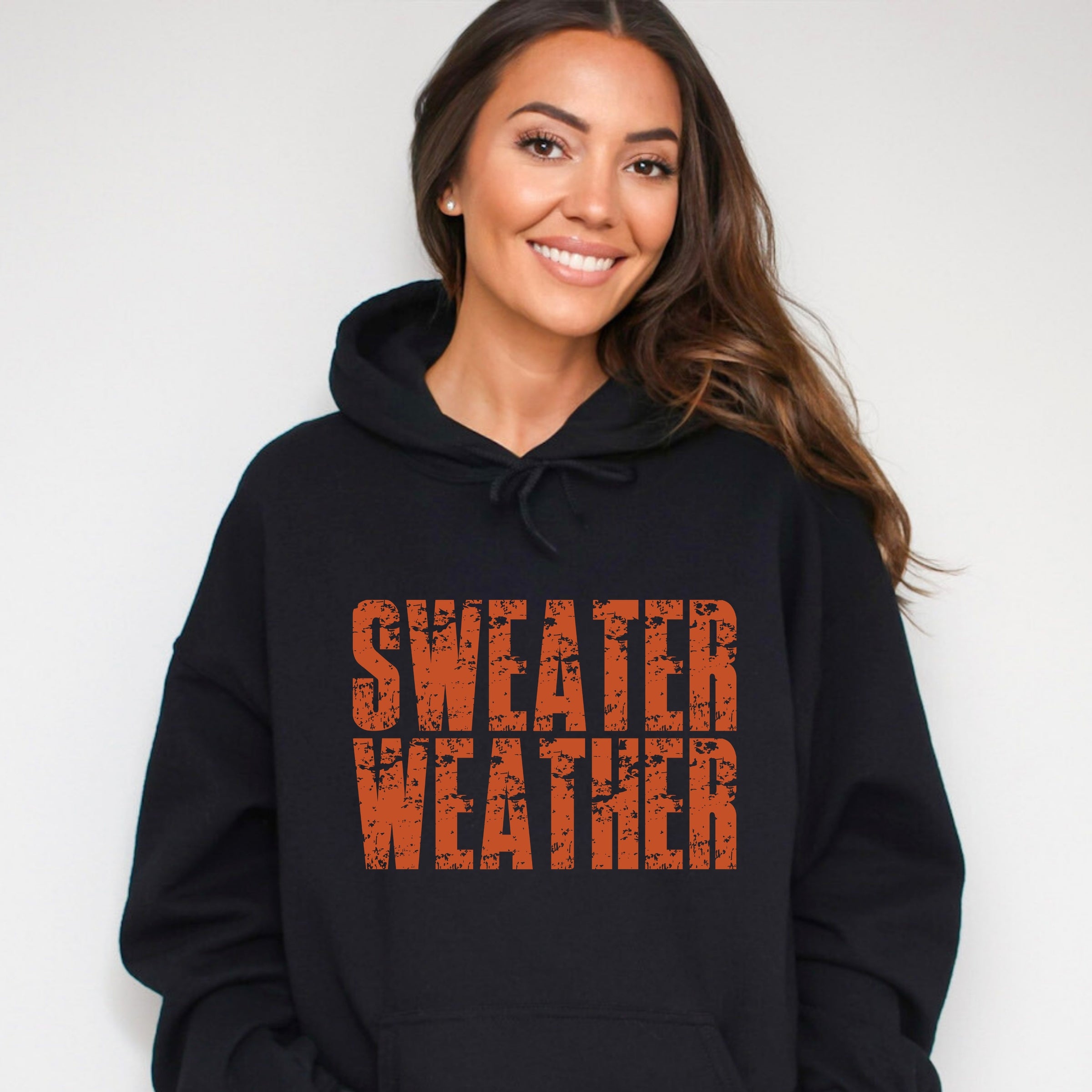Sweater Weather Block Distressed - Women's Graphic Hoodie