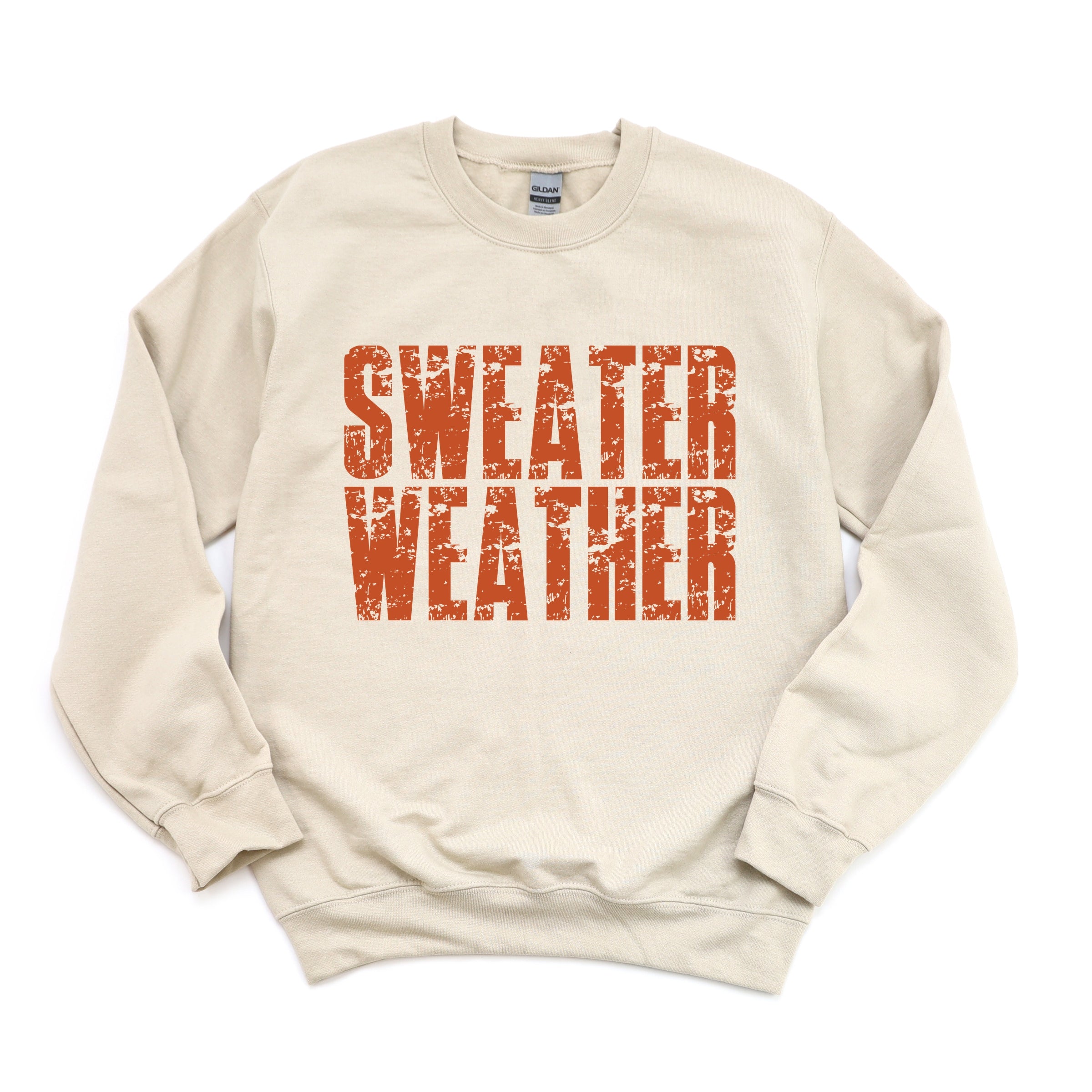 Sweater Weather Block Distressed - Women's Graphic Sweatshirt