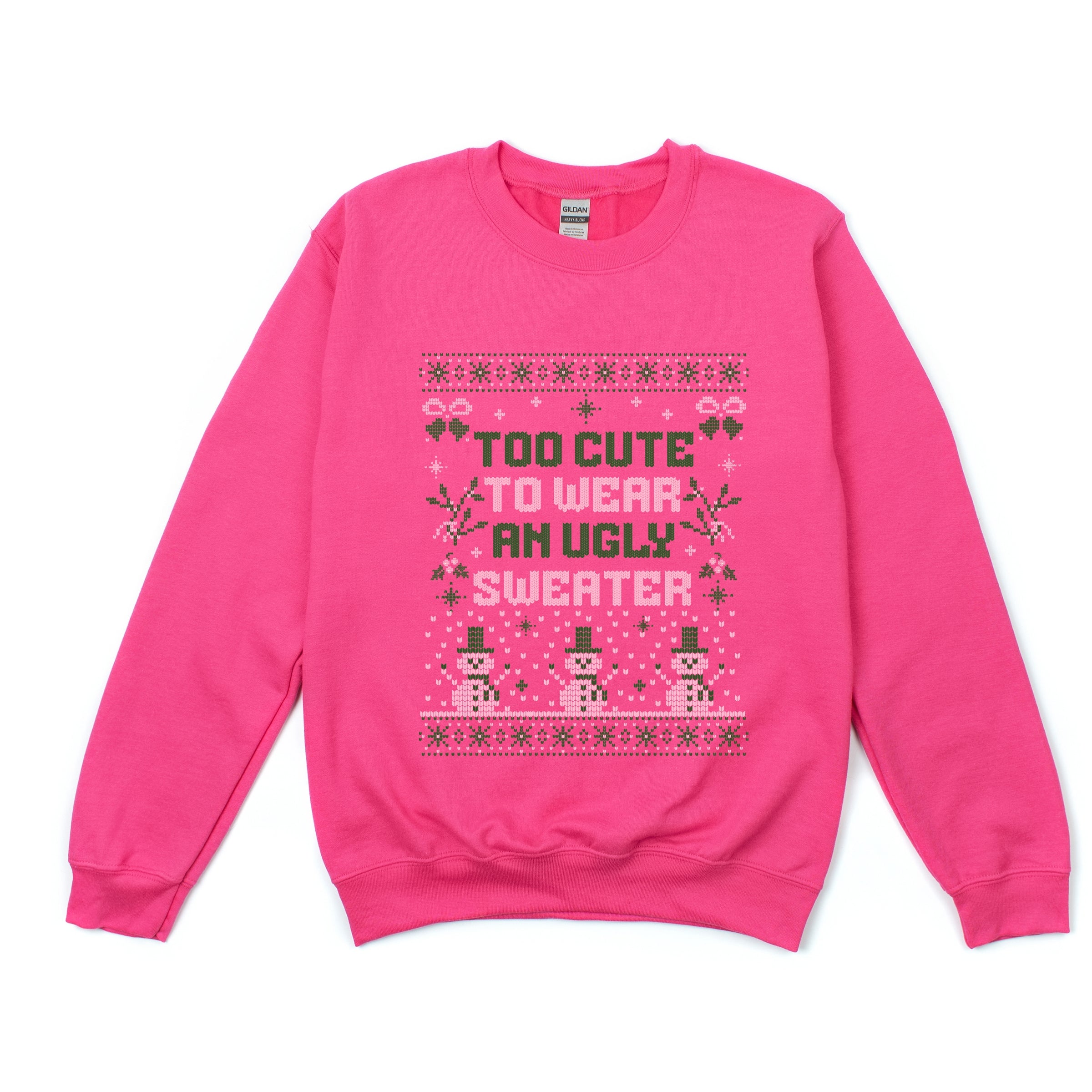 Too Cute Ugly Sweater - Womens Sweatshirt