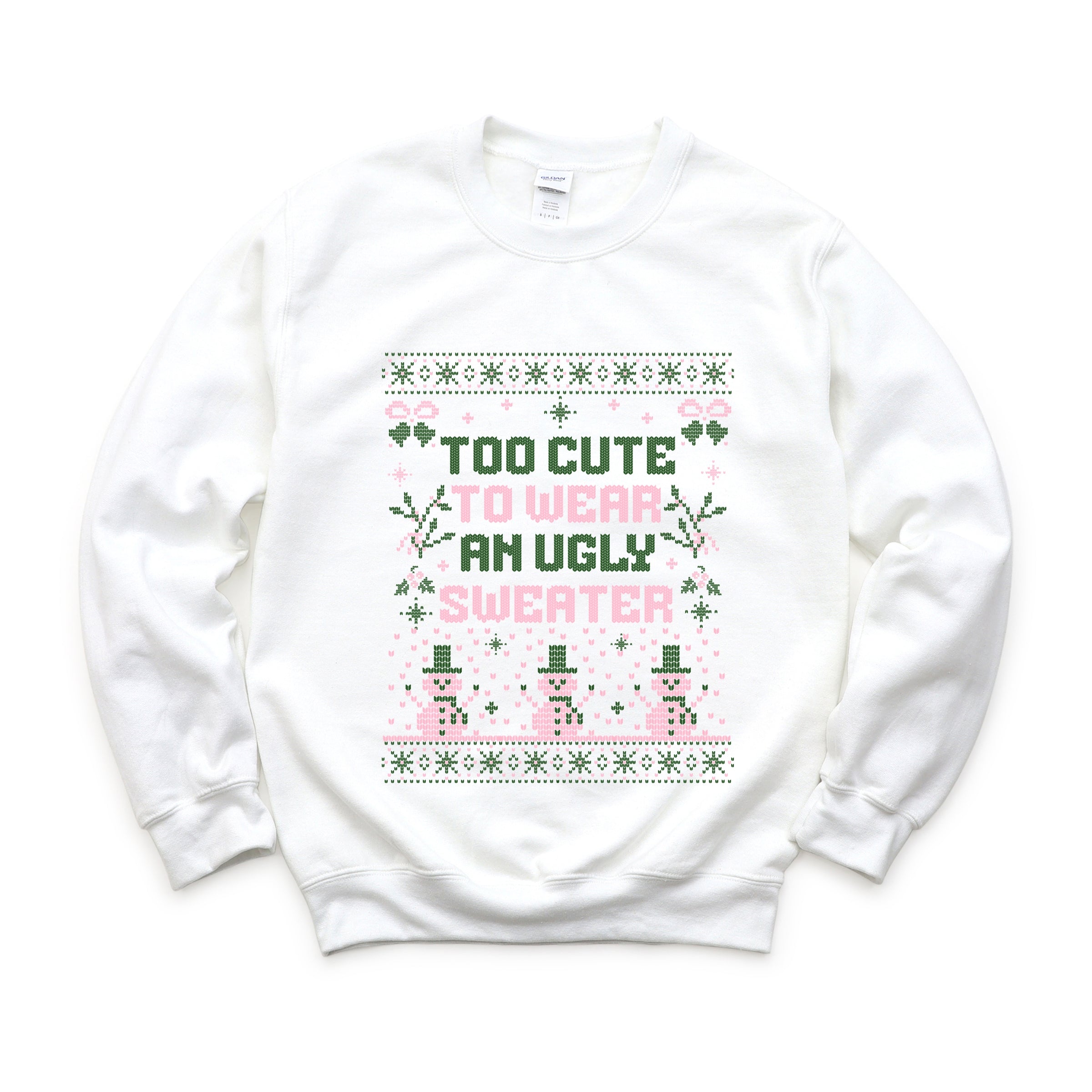 Too Cute Ugly Sweater - Womens Sweatshirt