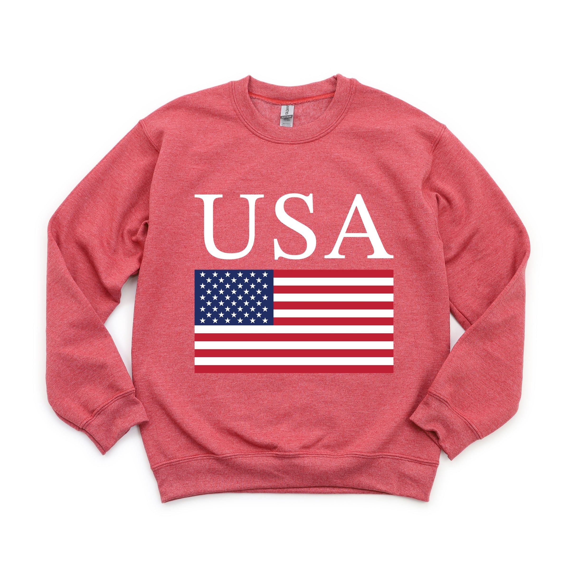 USA Flag Solid - Women's Graphic Sweatshirt