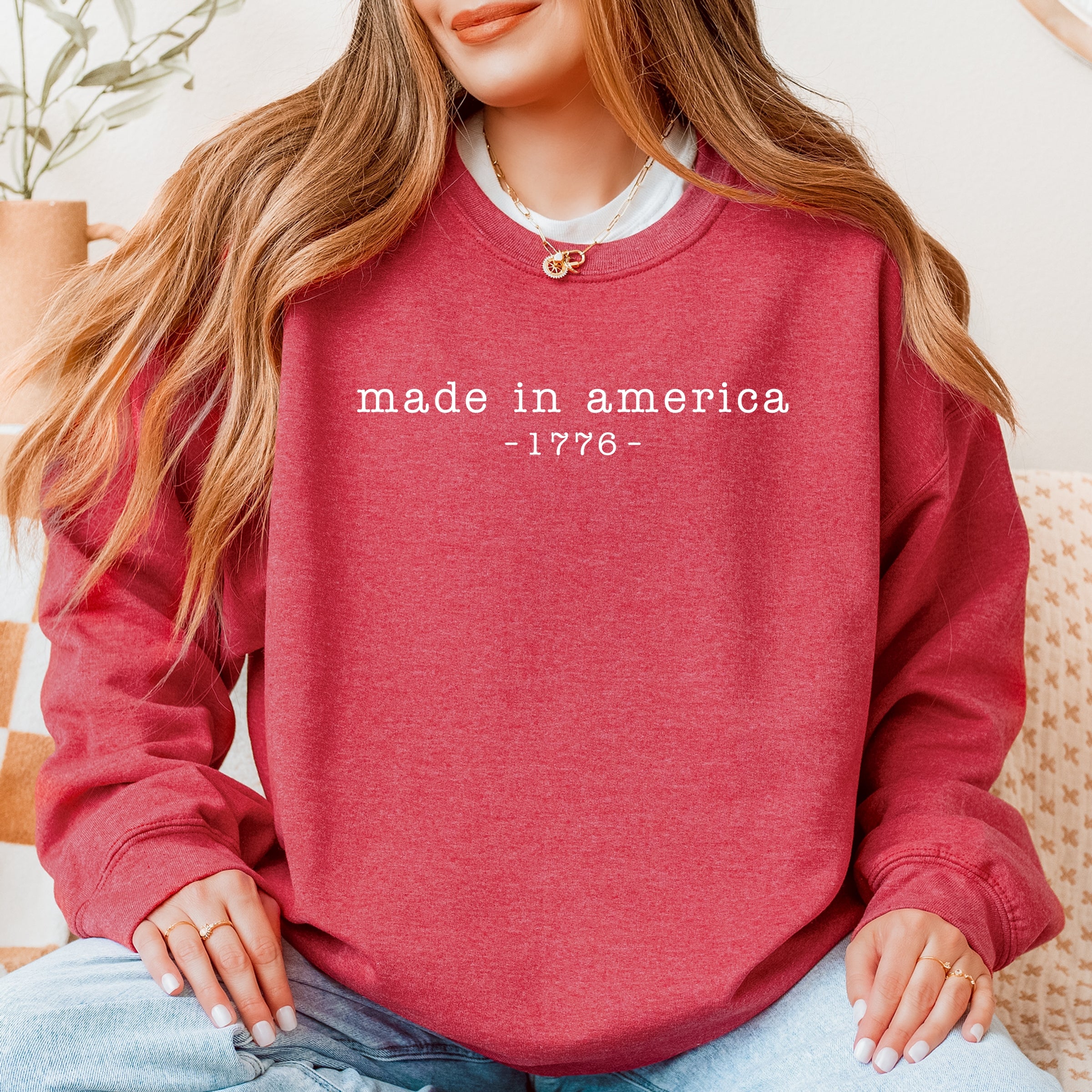 22433W_F-SWT Heather Red