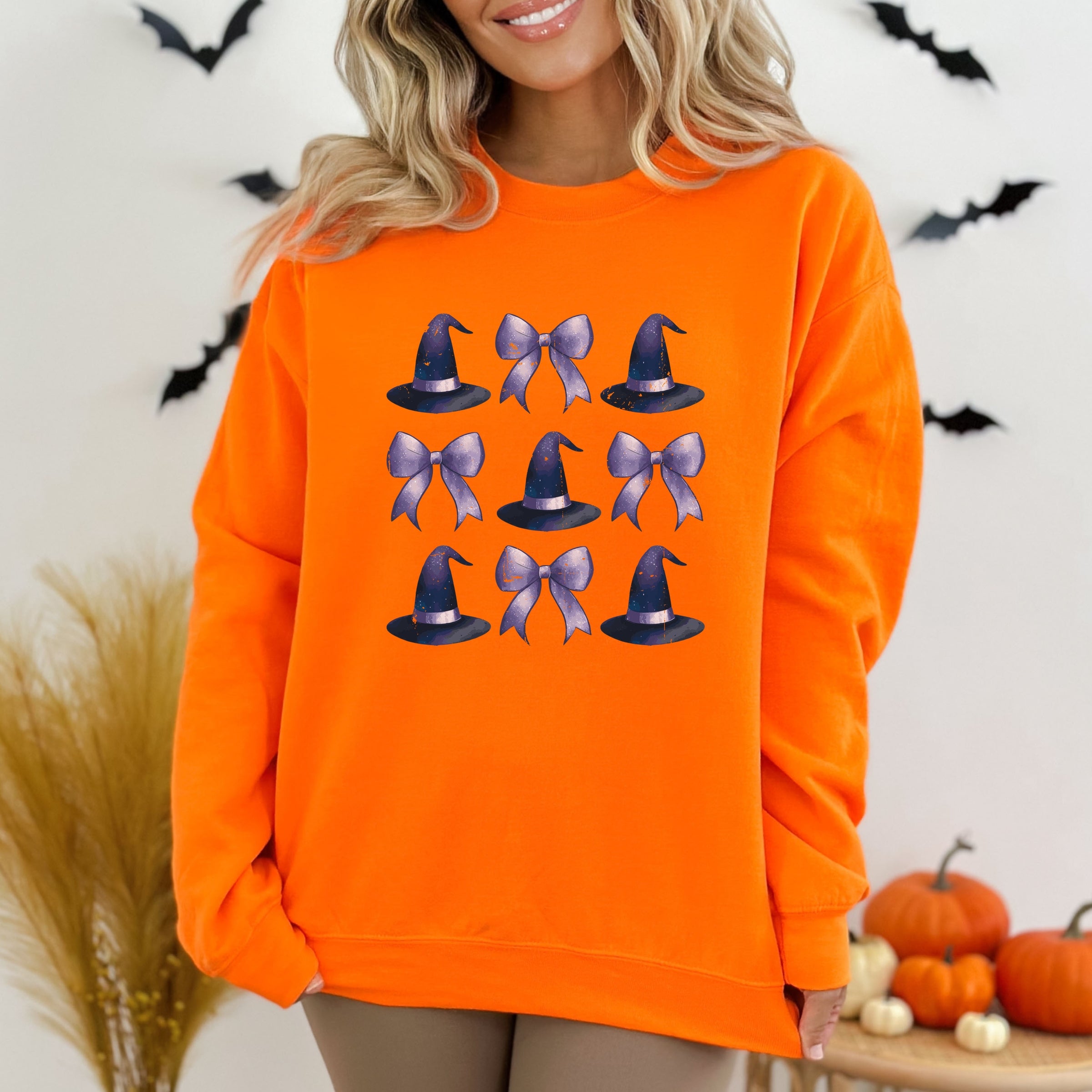 Coquette Witch Hat Collage - Women's Graphic Sweatshirt