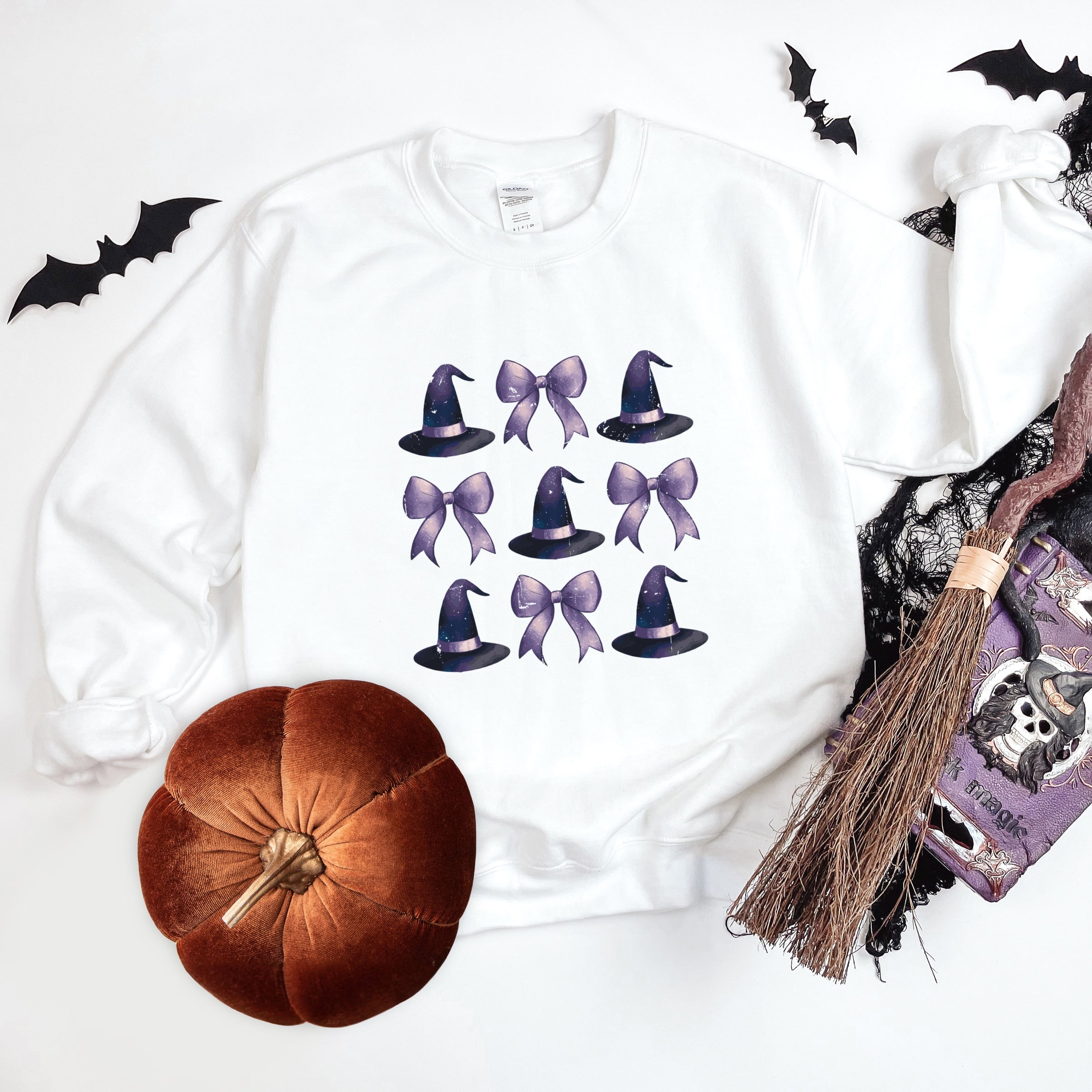 Coquette Witch Hat Collage - Women's Graphic Sweatshirt
