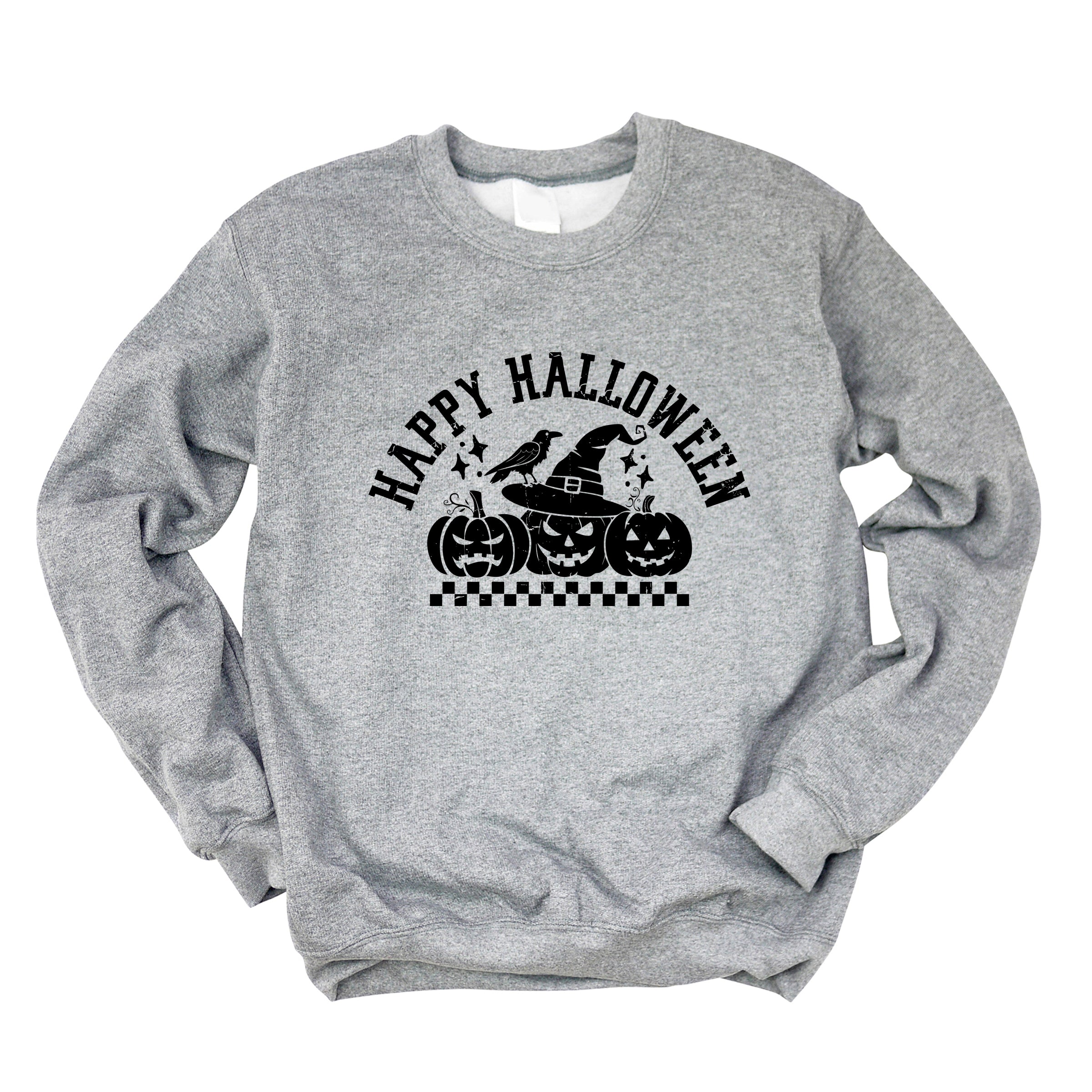 Happy Halloween Arch Distressed - Women's Graphic Sweatshirt