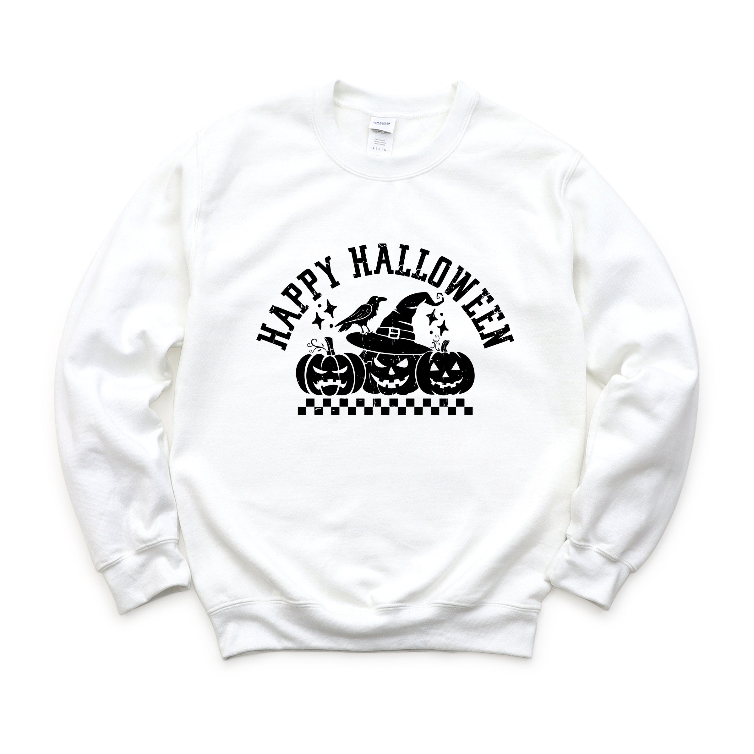 Happy Halloween Arch Distressed - Women's Graphic Sweatshirt