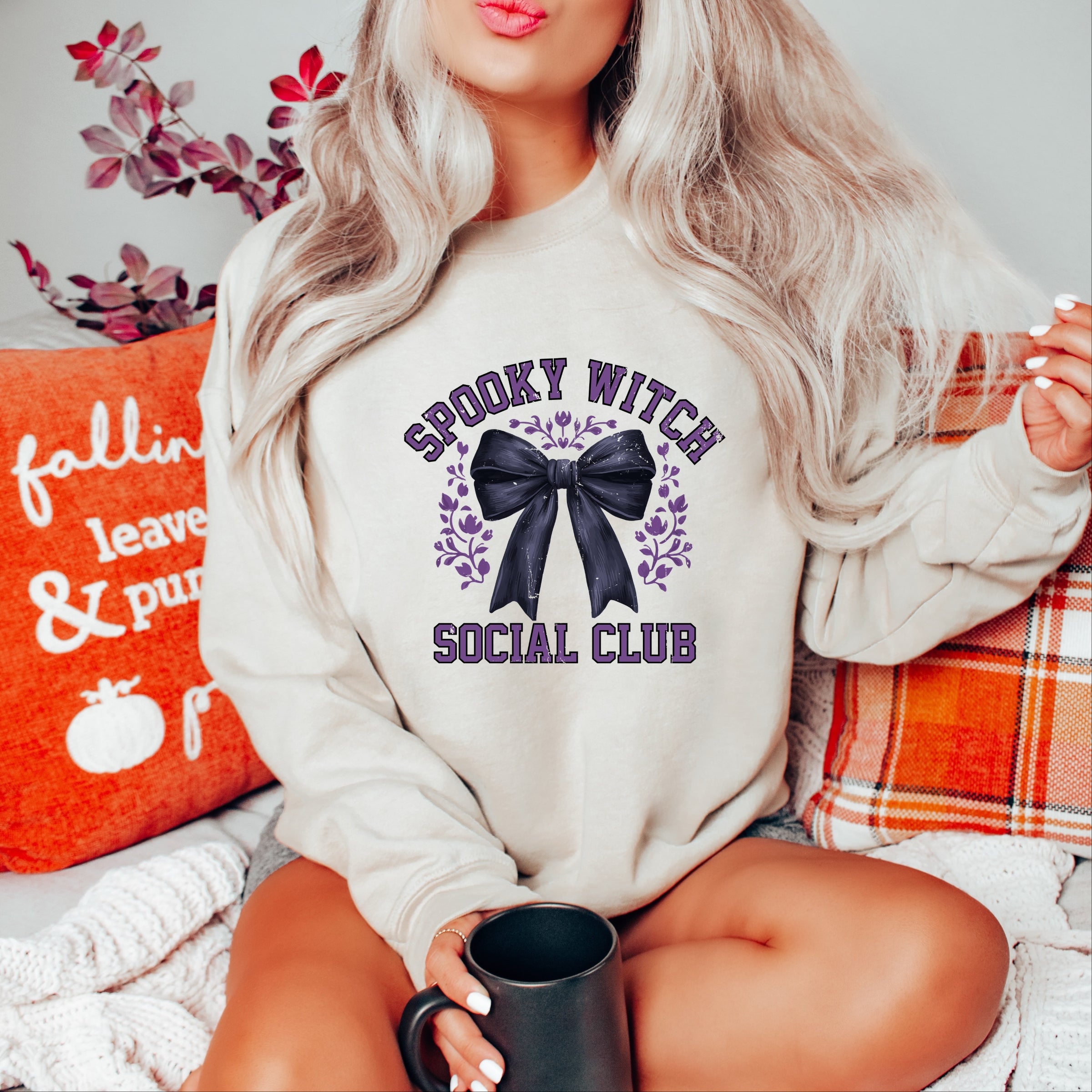 Coquette Spooky Witch Social Club - Women's Graphic Sweatshirt