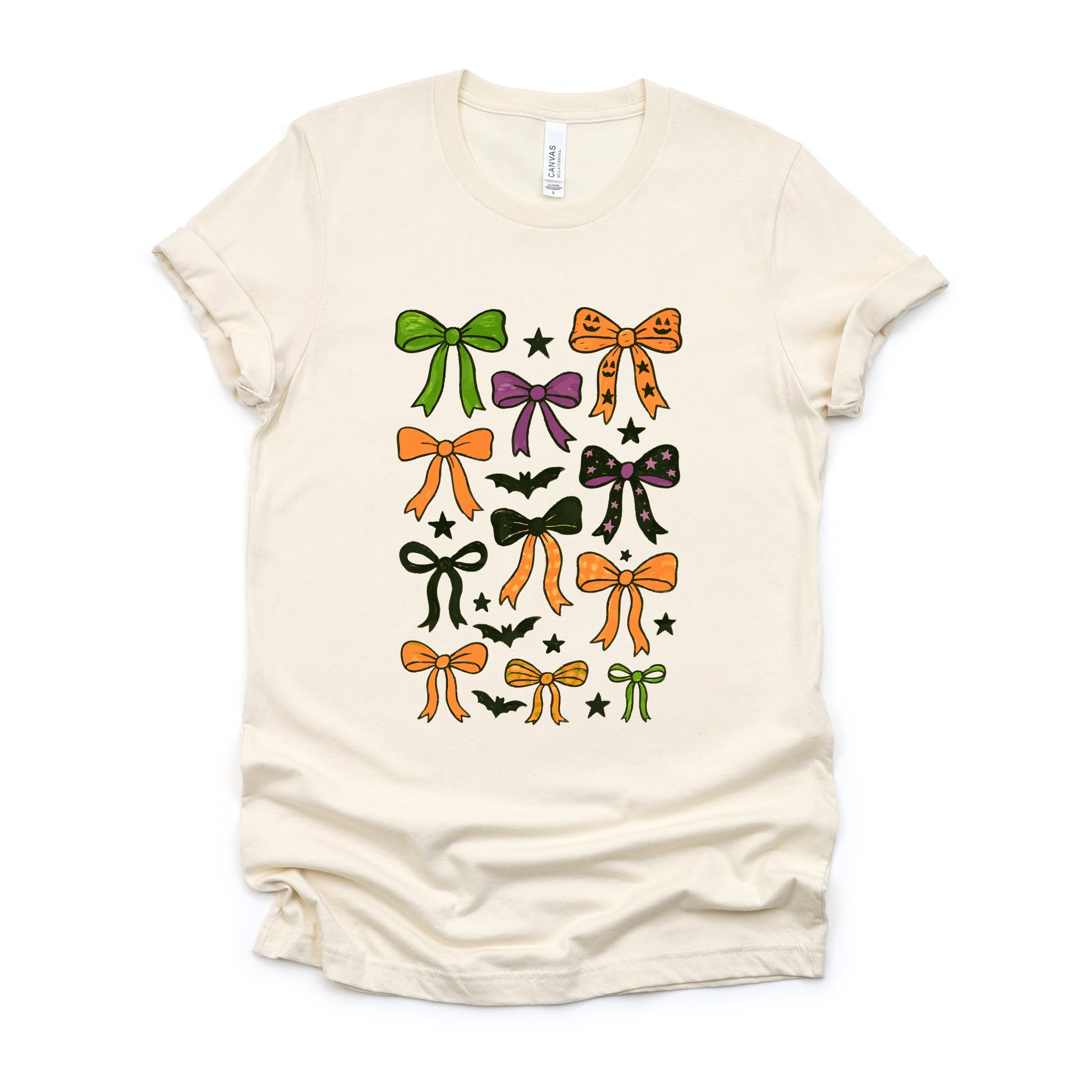 Coquette Colorful Halloween Bows - Women's Short Sleeve Graphic T-Shirt