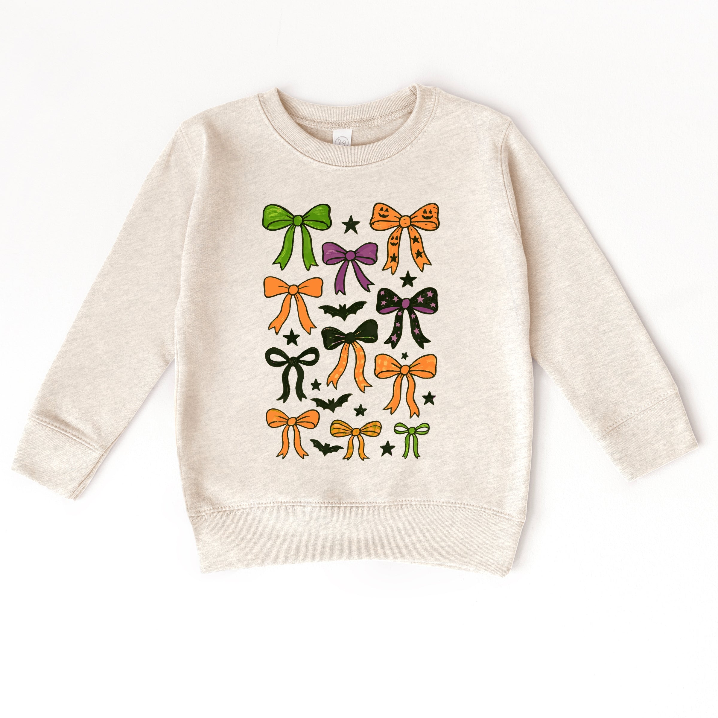 Coquette Colorful Halloween Bows - Toddler Graphic Sweatshirt and Youth Graphic Sweatshirt