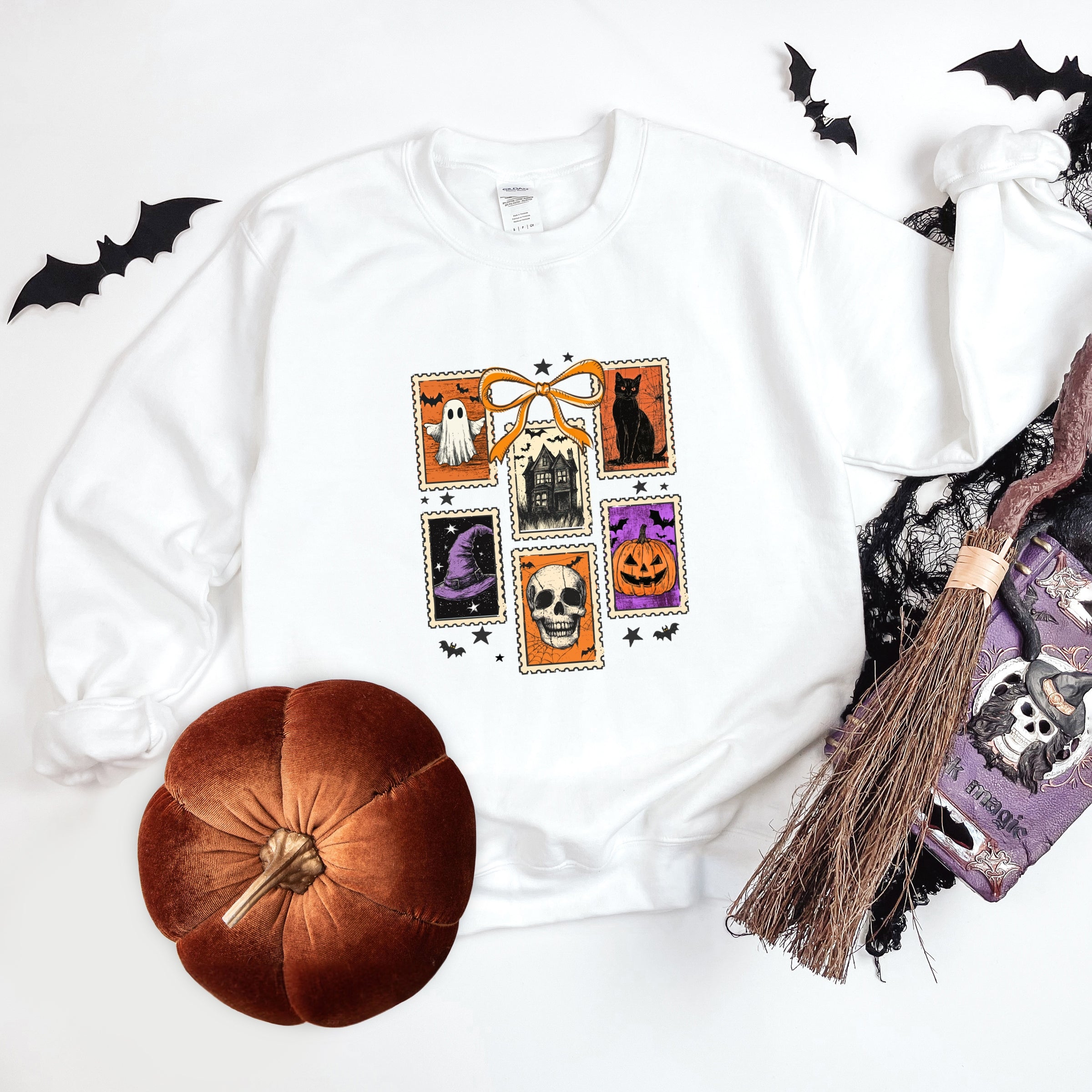 Coquette Halloween Stamps - Women's Graphic Sweatshirt