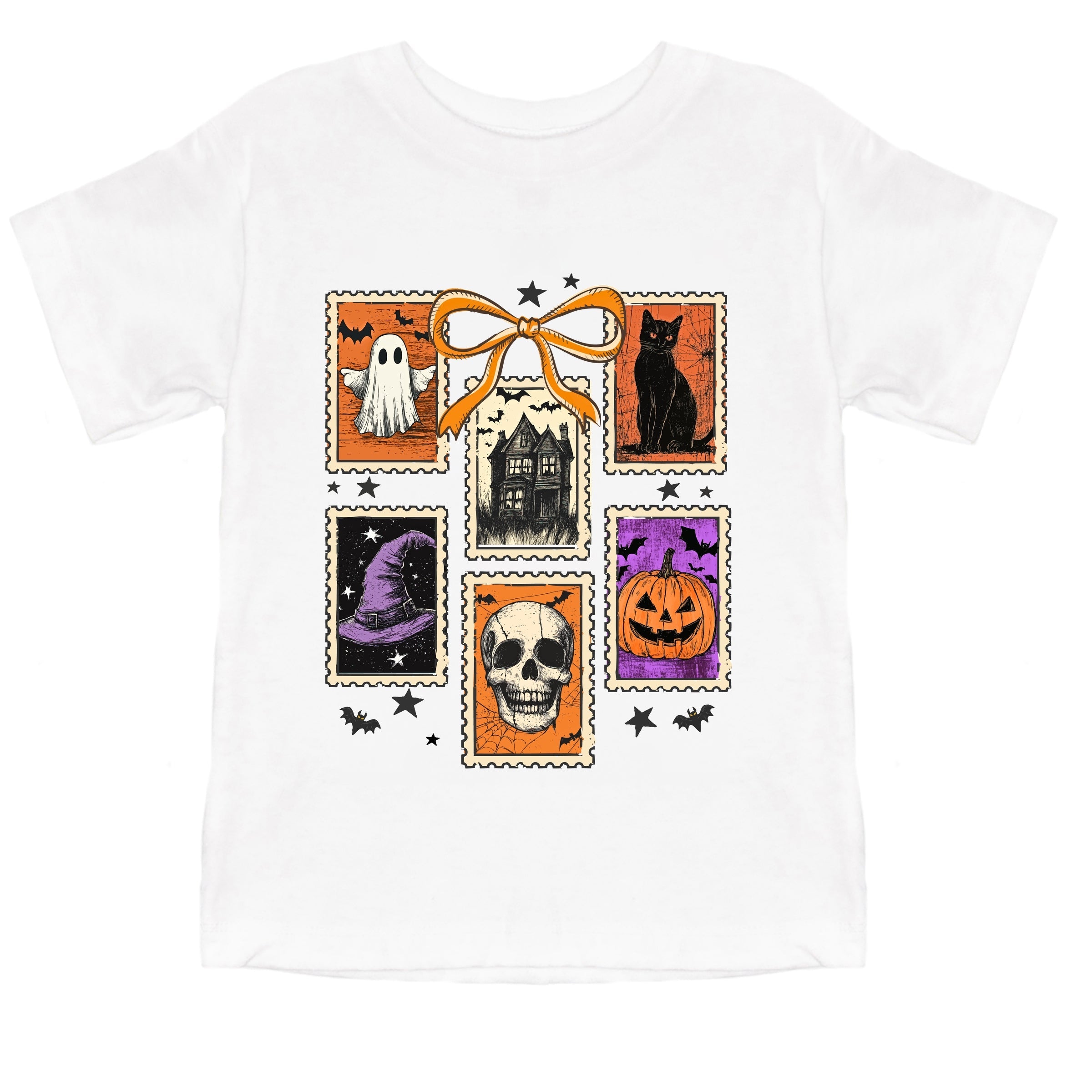 Coquette Halloween Stamps - Youth Short Sleeve Graphic T-Shirt and Toddler Short Sleeve Graphic T-Shirt