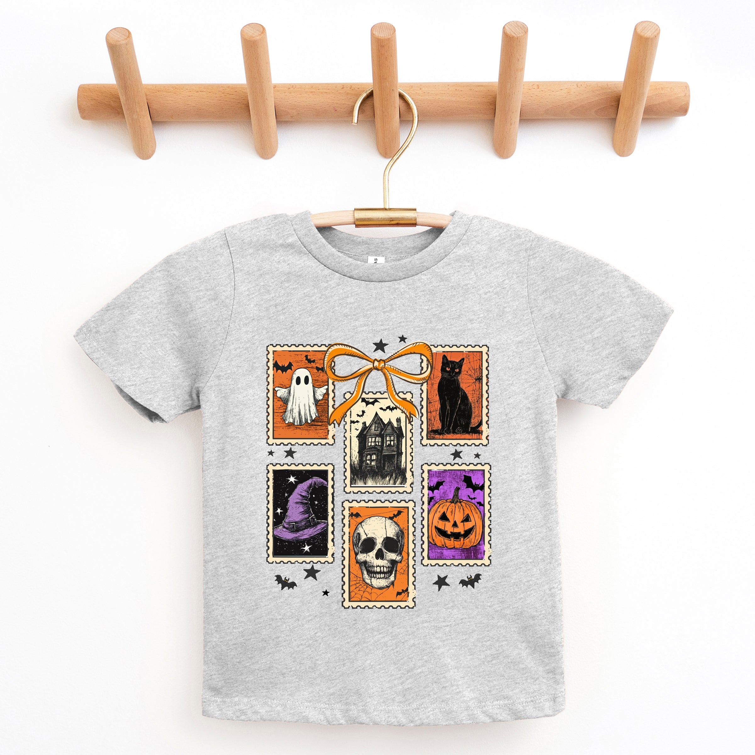 Coquette Halloween Stamps - Youth Short Sleeve Graphic T-Shirt and Toddler Short Sleeve Graphic T-Shirt