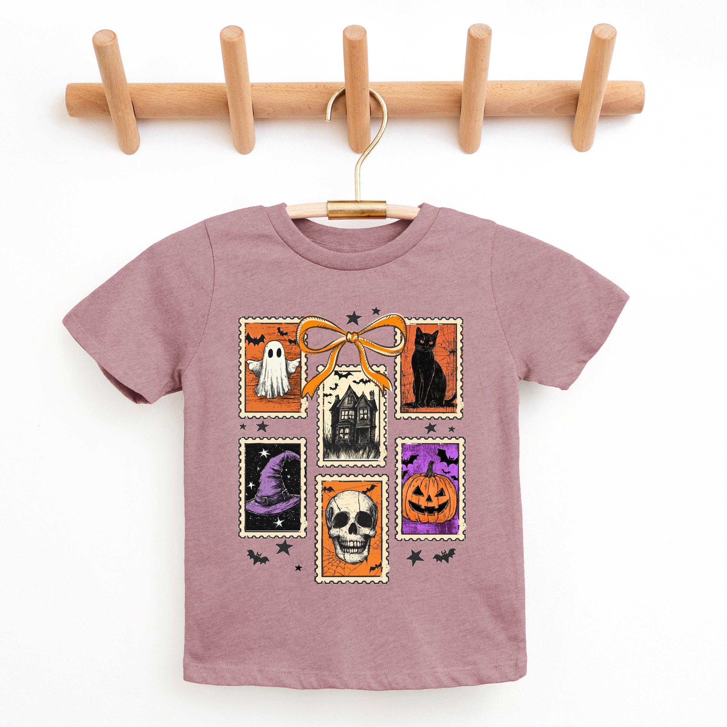 Coquette Halloween Stamps - Youth Short Sleeve Graphic T-Shirt and Toddler Short Sleeve Graphic T-Shirt