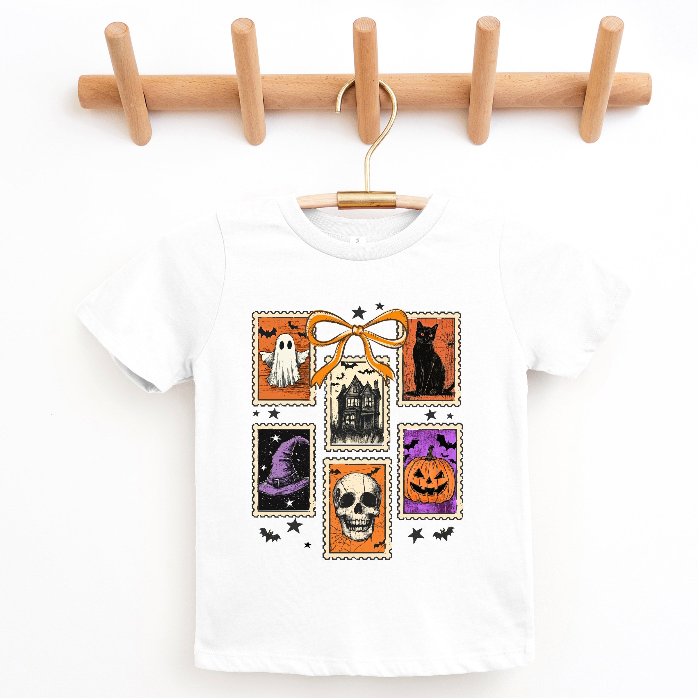 Coquette Halloween Stamps - Youth Short Sleeve Graphic T-Shirt and Toddler Short Sleeve Graphic T-Shirt