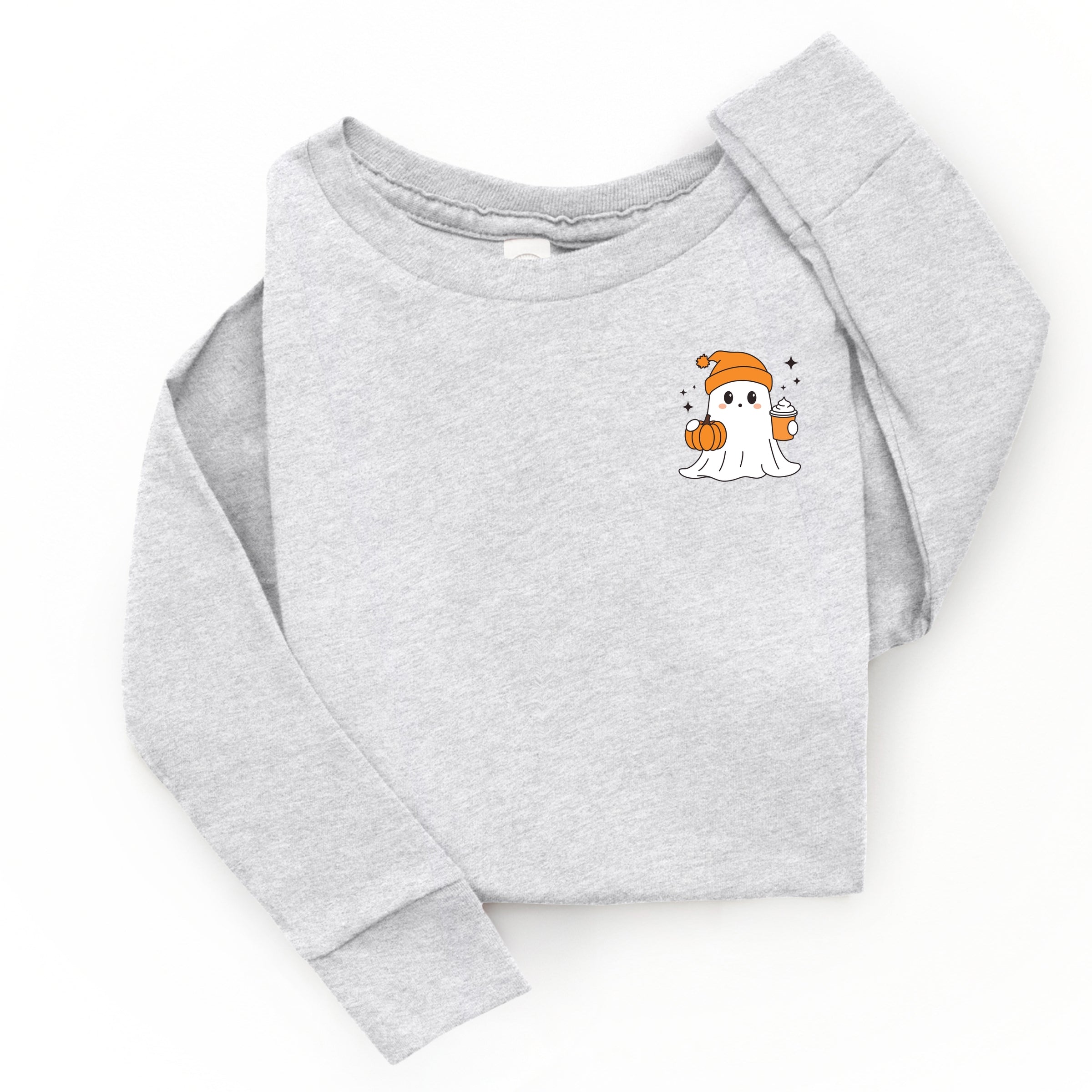 Ghost Pumpkin Spice Sparkle - Toddler Long Sleeve Graphic Tee and Youth Long Sleeve Graphic T-Shirt