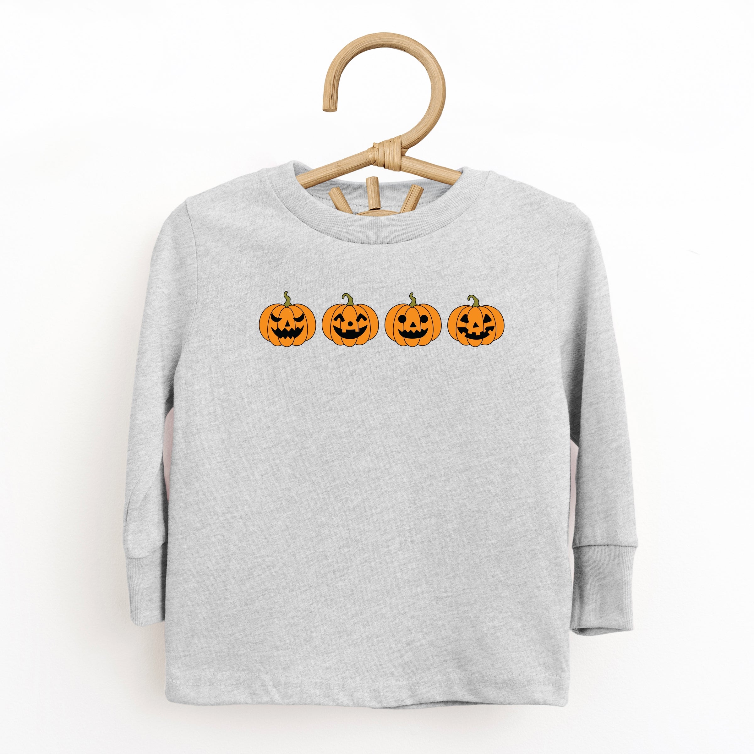 Four Pumpkins - Toddler Long Sleeve Graphic Tee and Youth Long Sleeve Graphic T-Shirt