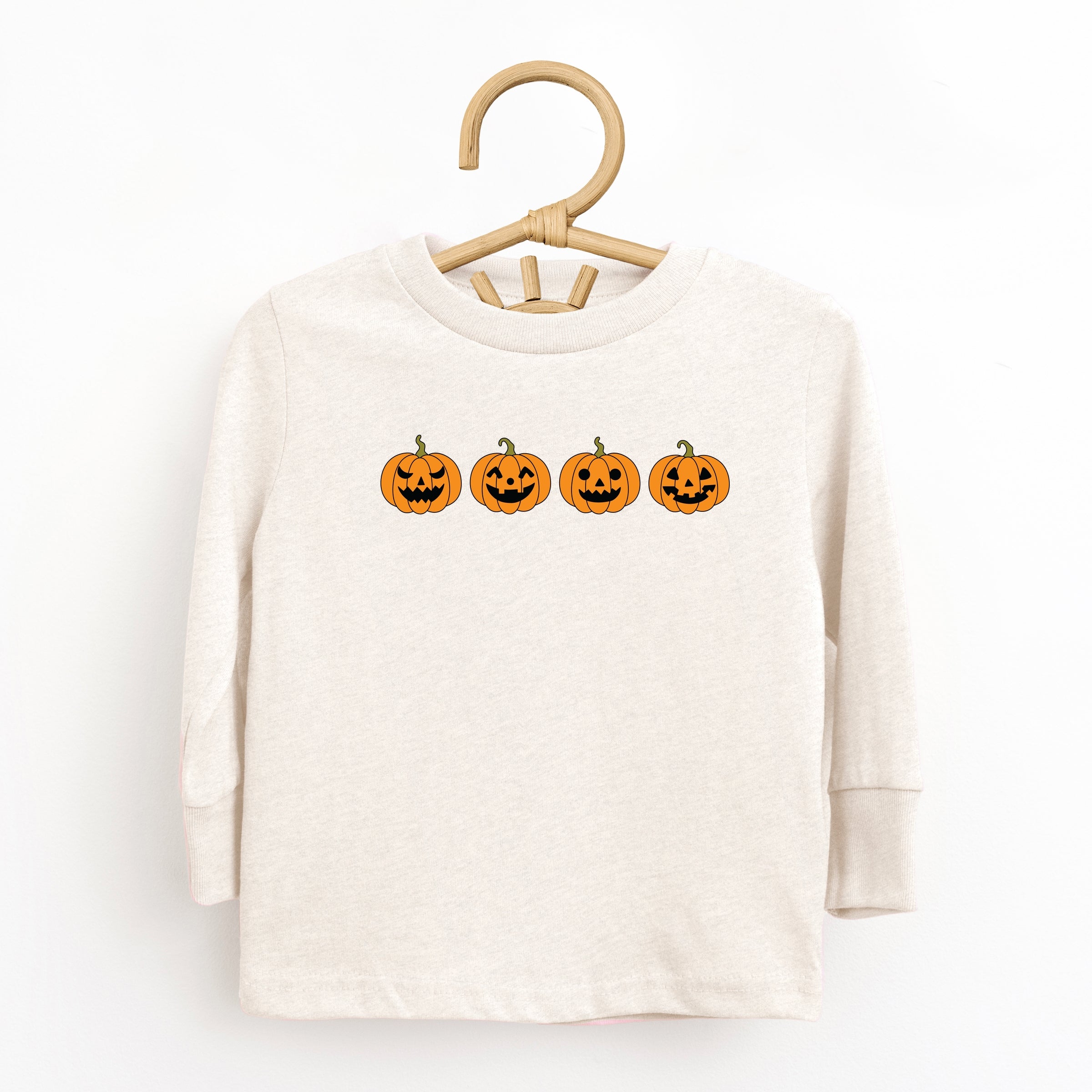 Four Pumpkins - Toddler Long Sleeve Graphic Tee and Youth Long Sleeve Graphic T-Shirt