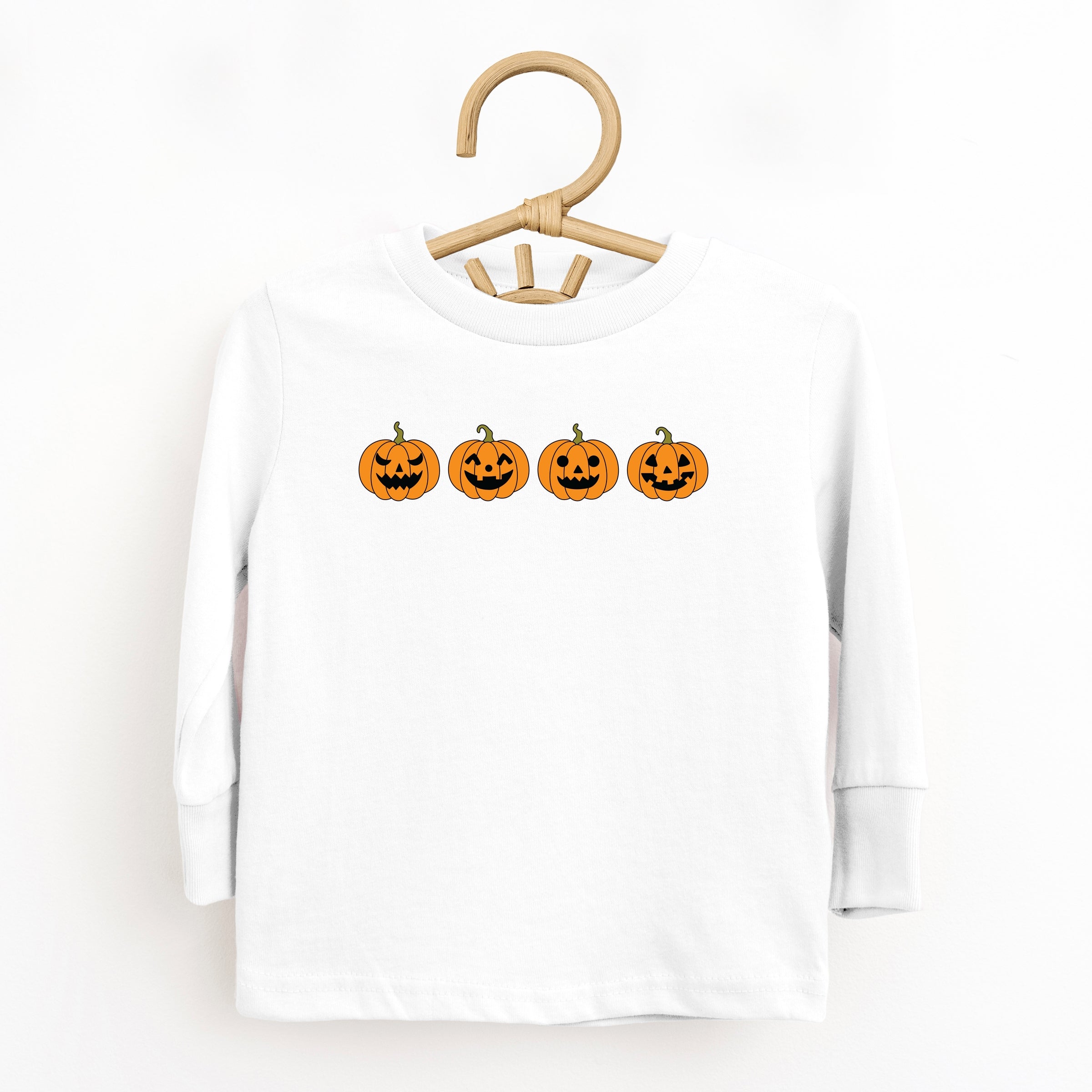 Four Pumpkins - Toddler Long Sleeve Graphic Tee and Youth Long Sleeve Graphic T-Shirt