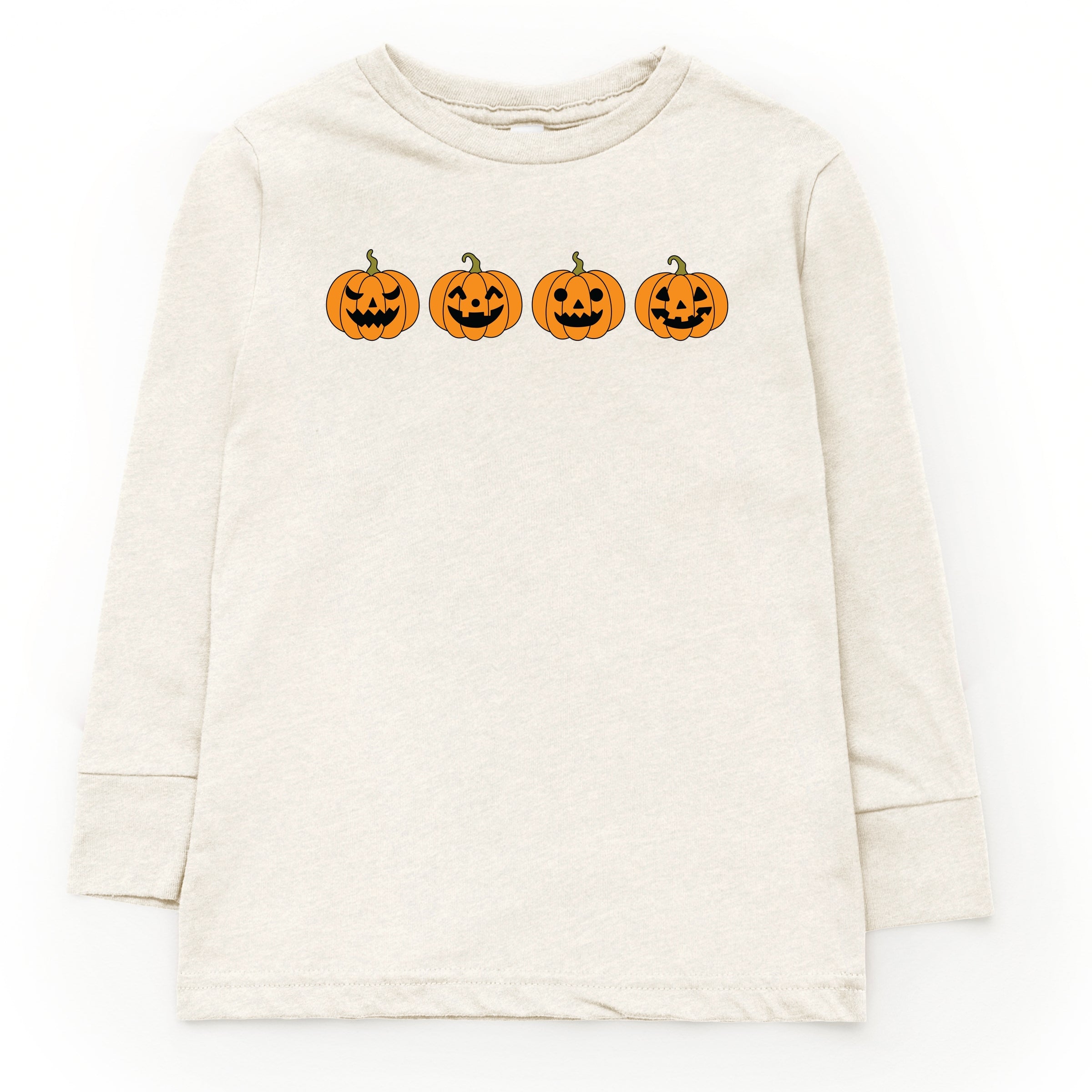 Four Pumpkins - Toddler Long Sleeve Graphic Tee and Youth Long Sleeve Graphic T-Shirt