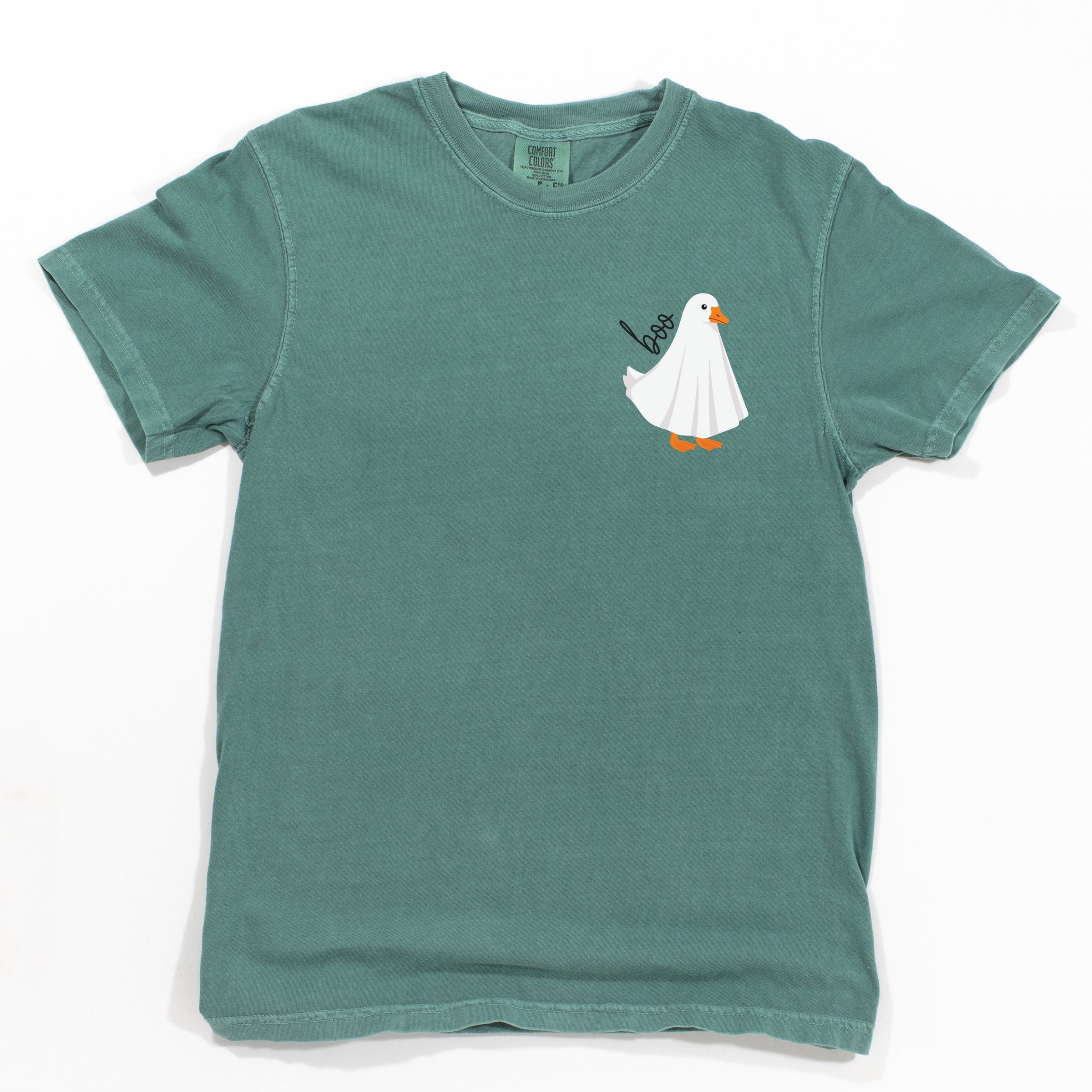 Boo Ghost Goose - Women's Garment Dyed Graphic T-Shirt
