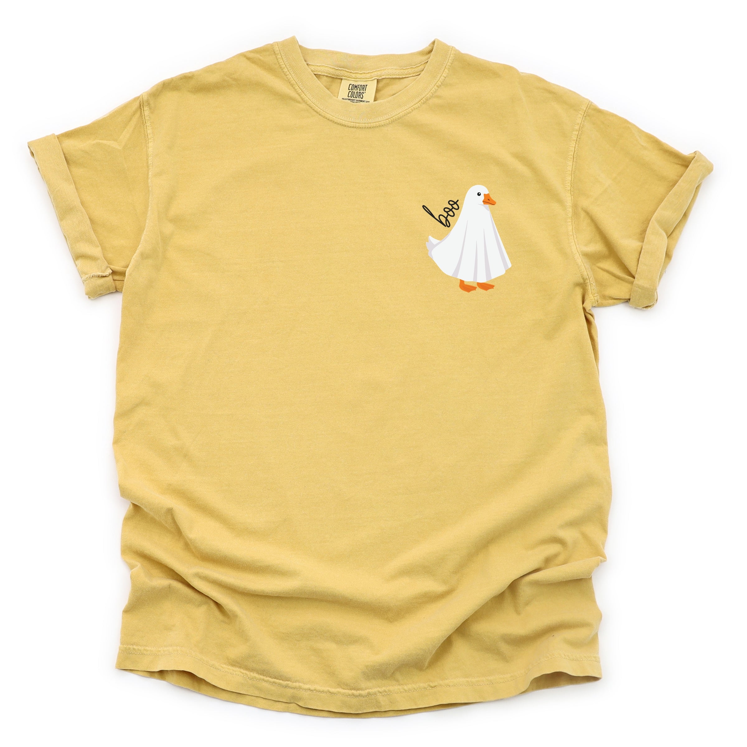 Boo Ghost Goose - Women's Garment Dyed Graphic T-Shirt