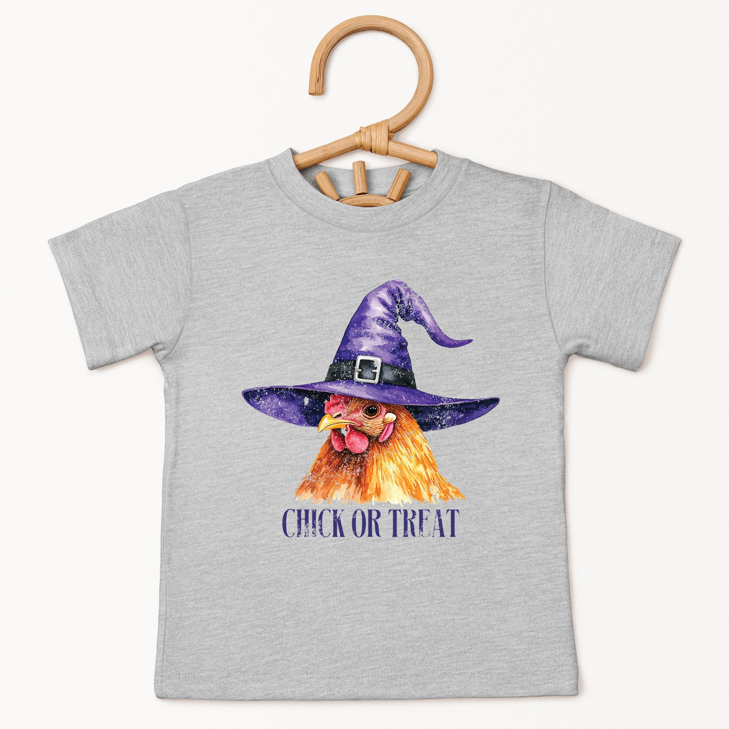 Chick Or Treat Watercolor Distressed - Youth Short Sleeve Graphic T-Shirt and Toddler Short Sleeve Graphic T-Shirt