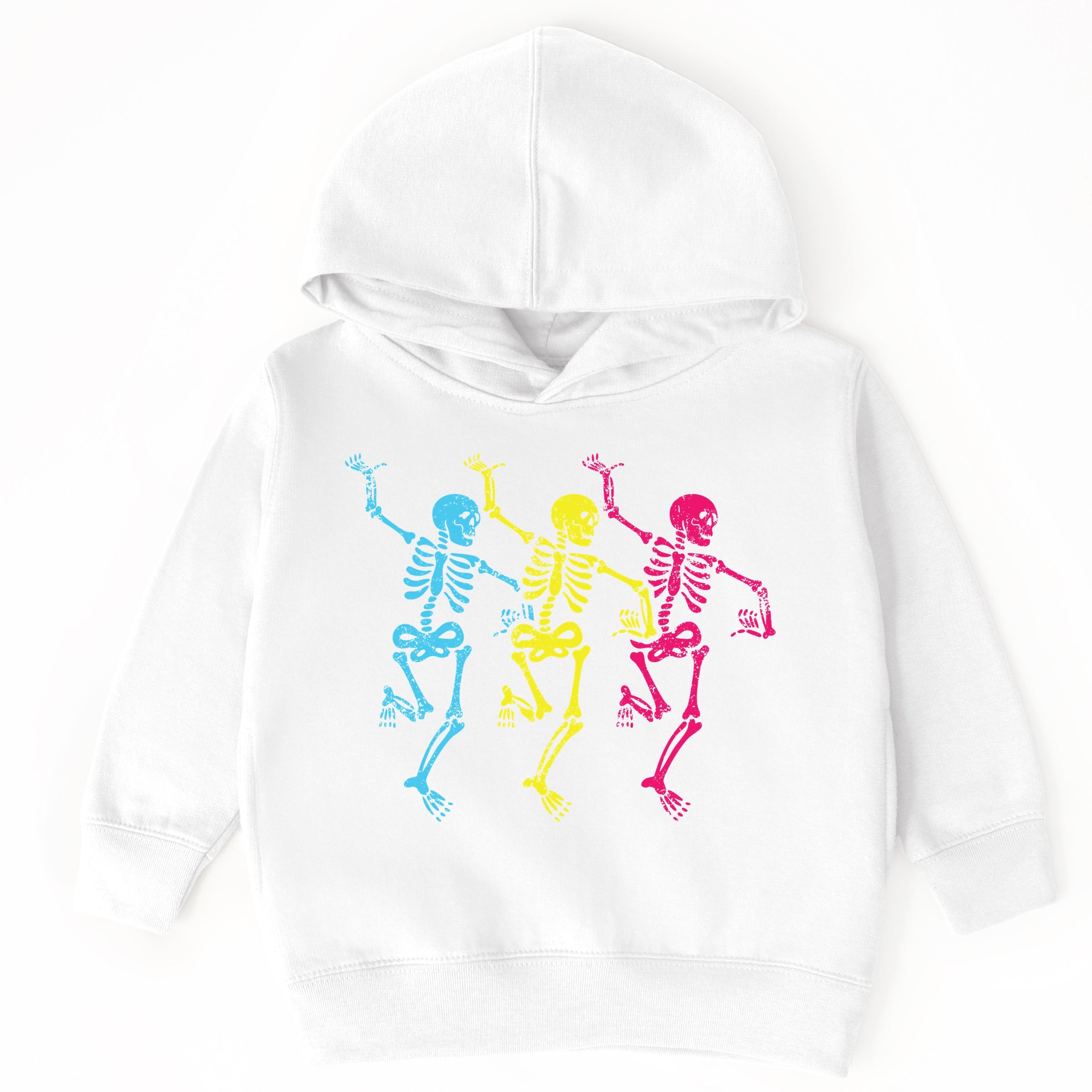 Three Skeletons Dancing Neon - Toddler Hoodie