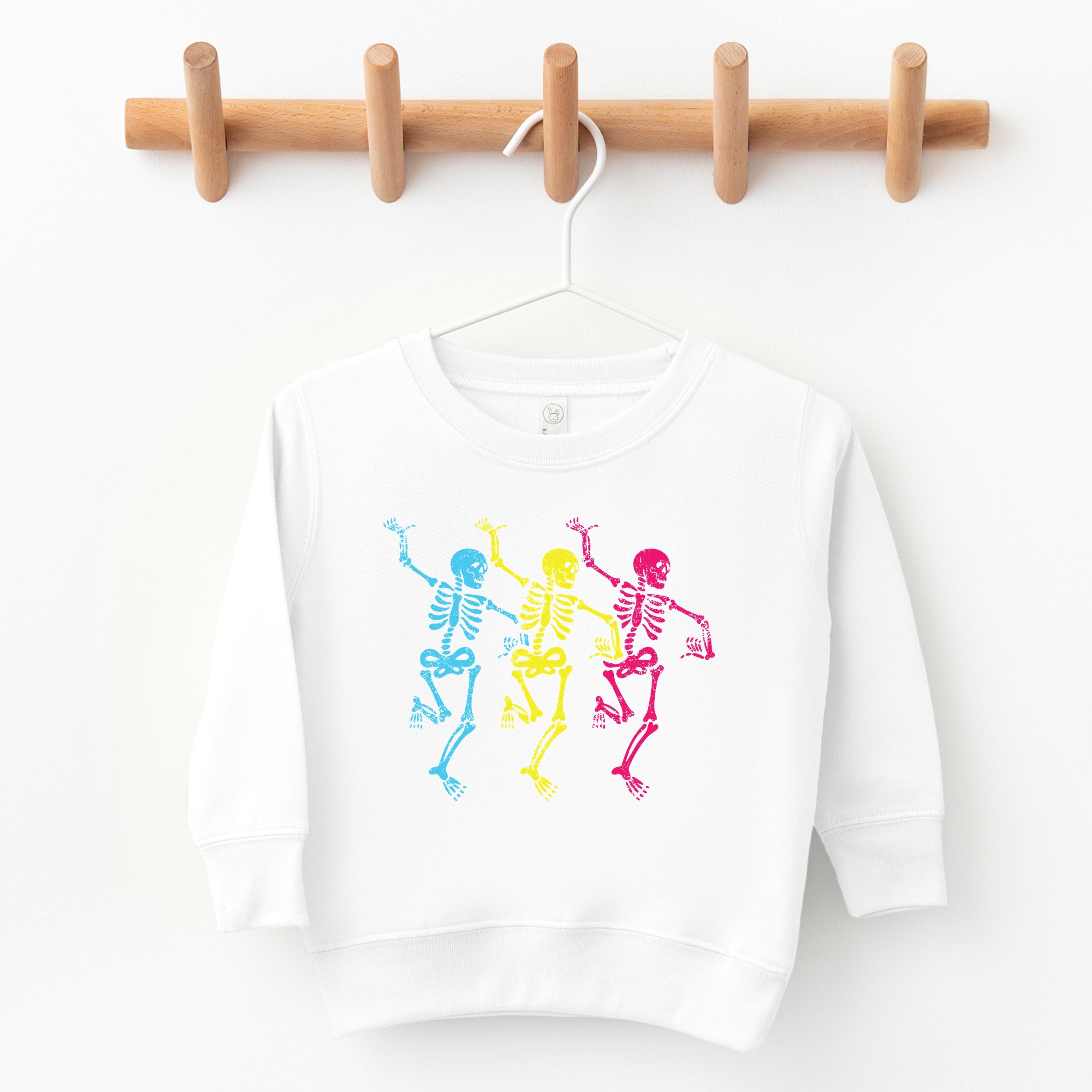 Three Skeletons Dancing Neon - Youth Graphic Sweatshirt and Toddler Graphic Sweatshirt