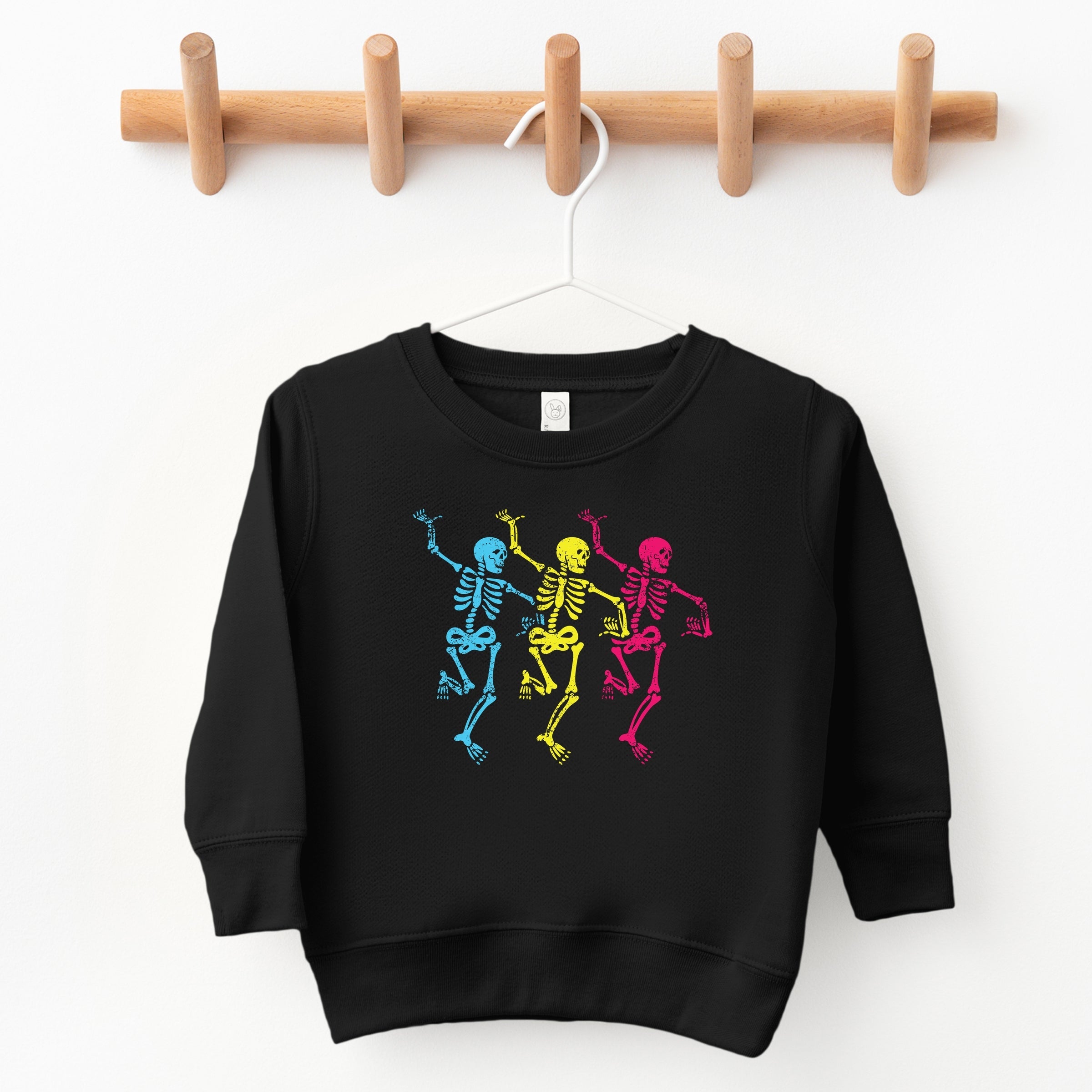 Three Skeletons Dancing Neon - Youth Graphic Sweatshirt and Toddler Graphic Sweatshirt