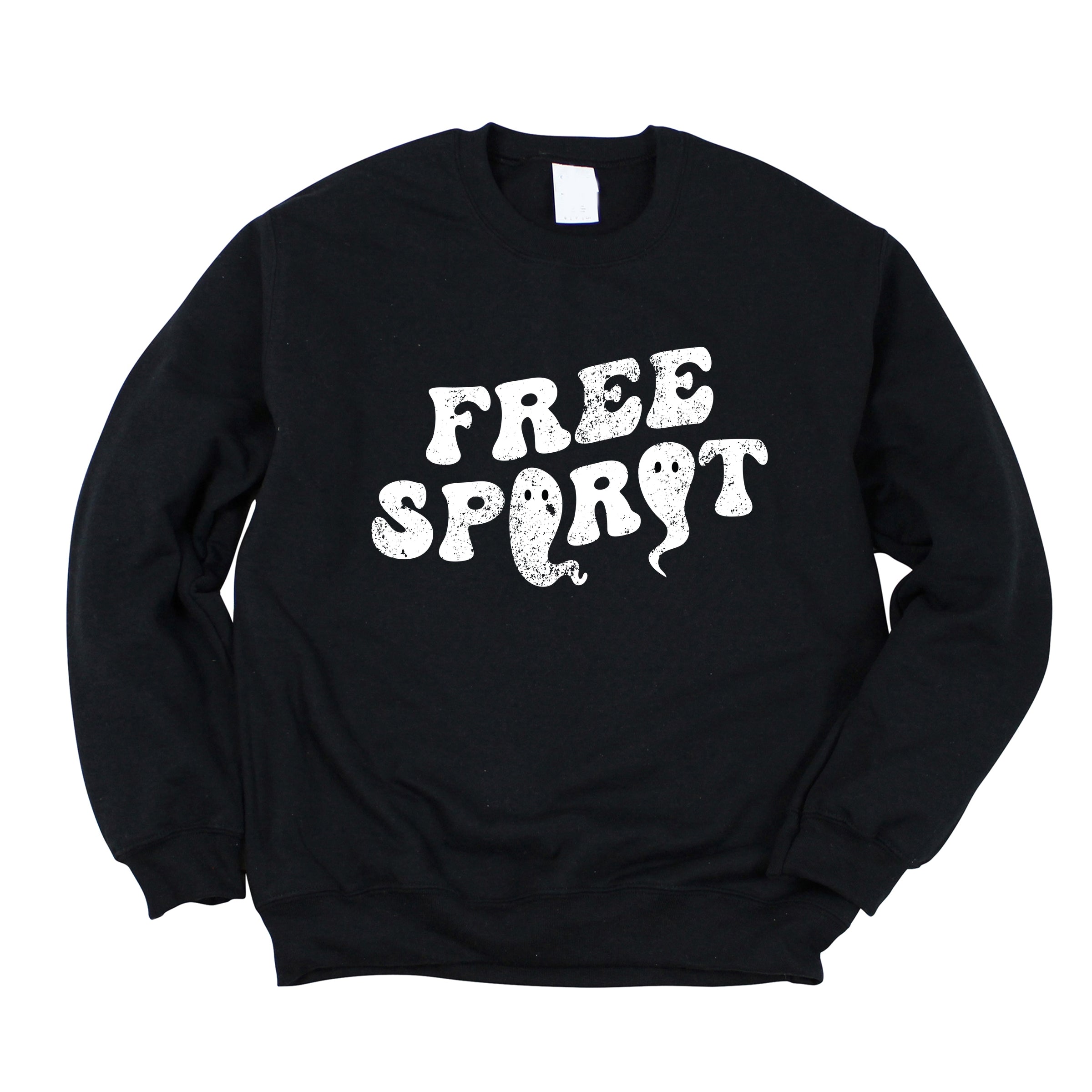 Free Spirit Ghost Distressed - Women's Graphic Sweatshirt