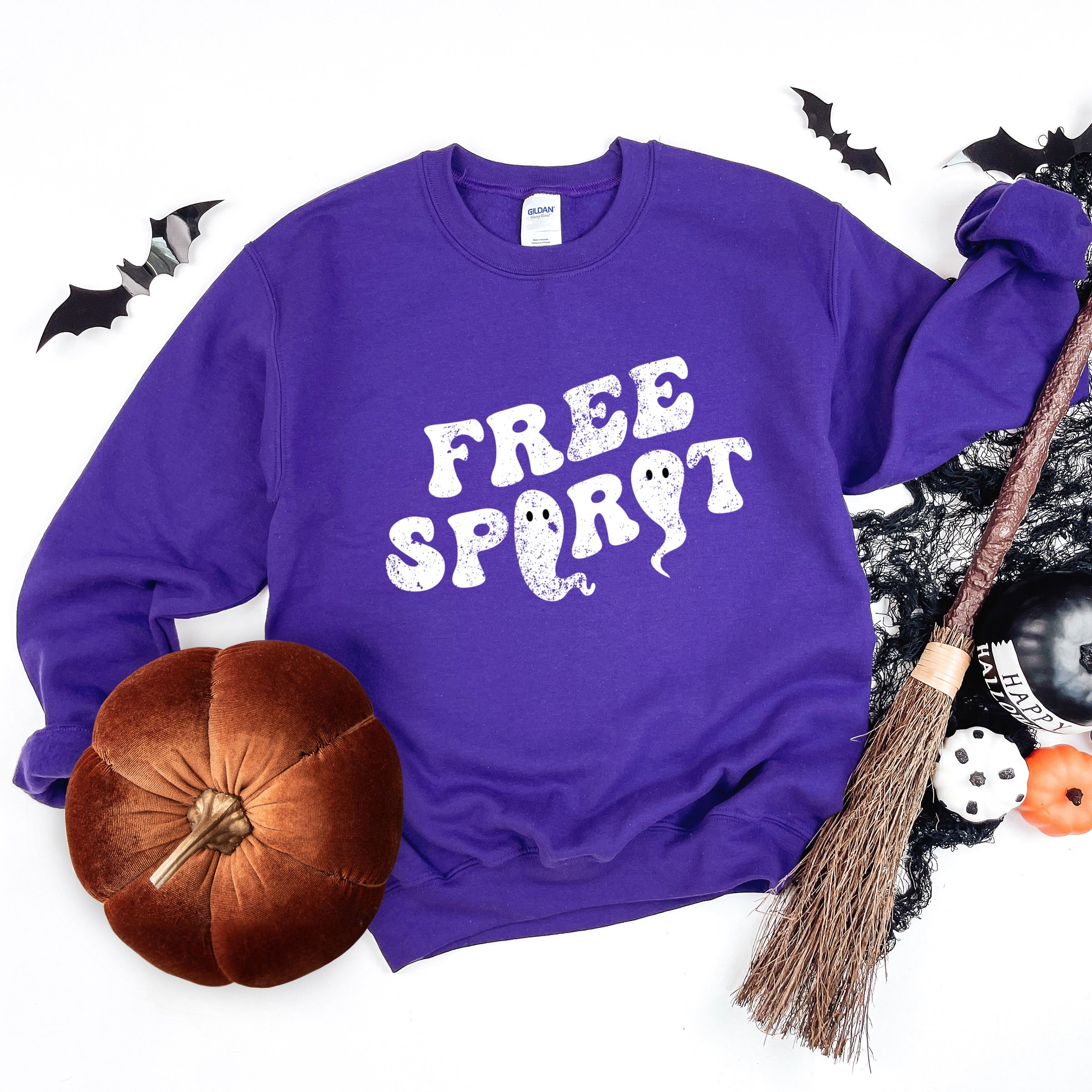 Free Spirit Ghost Distressed - Women's Graphic Sweatshirt