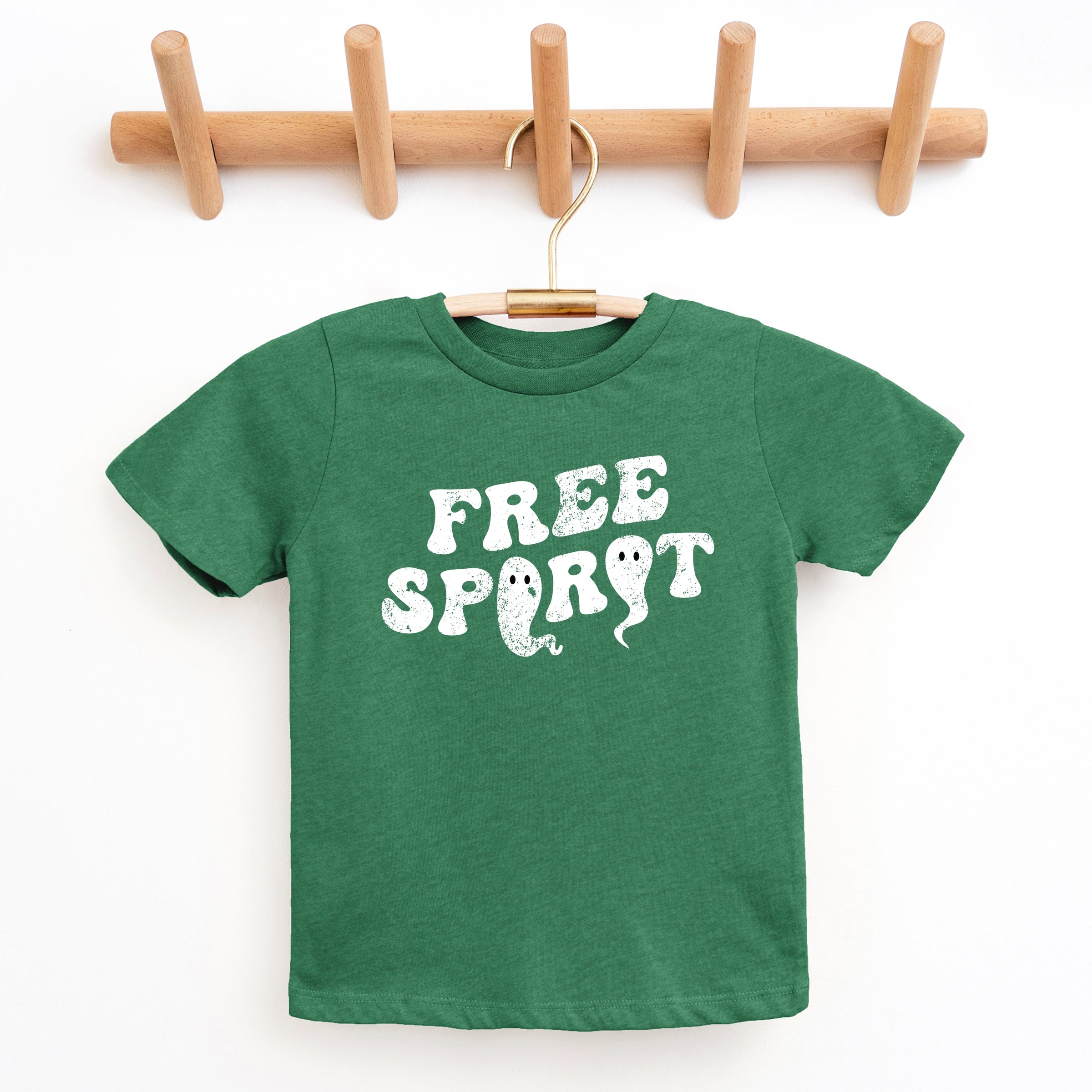 Free Spirit Ghost Distressed - Youth Short Sleeve Graphic T-Shirt